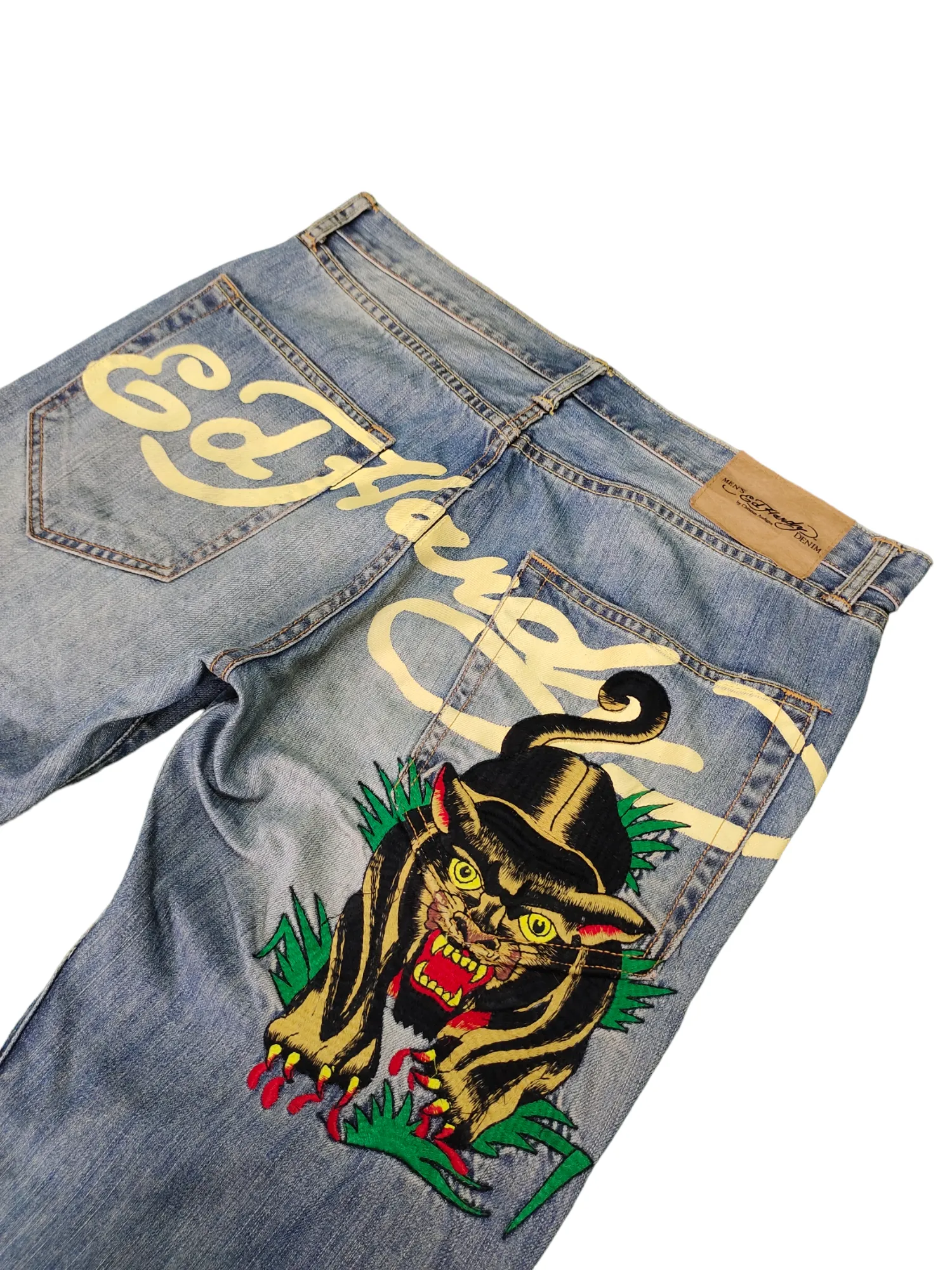 Ed Hardy By Christian Audigier Embroidered Tiger Jeans Y2k