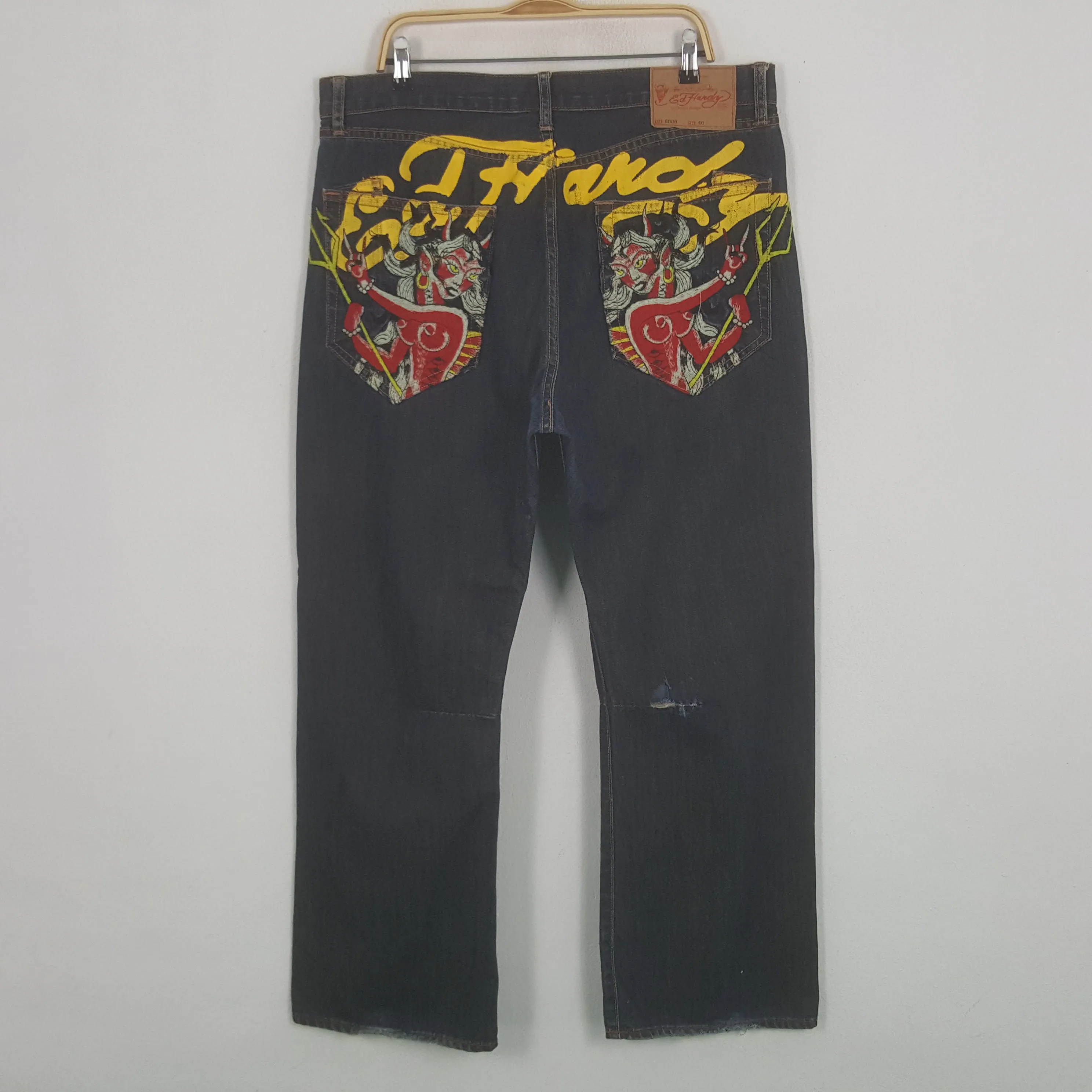 Ed Hardy by Christian Audigier Big Art Logo Denim Jeans