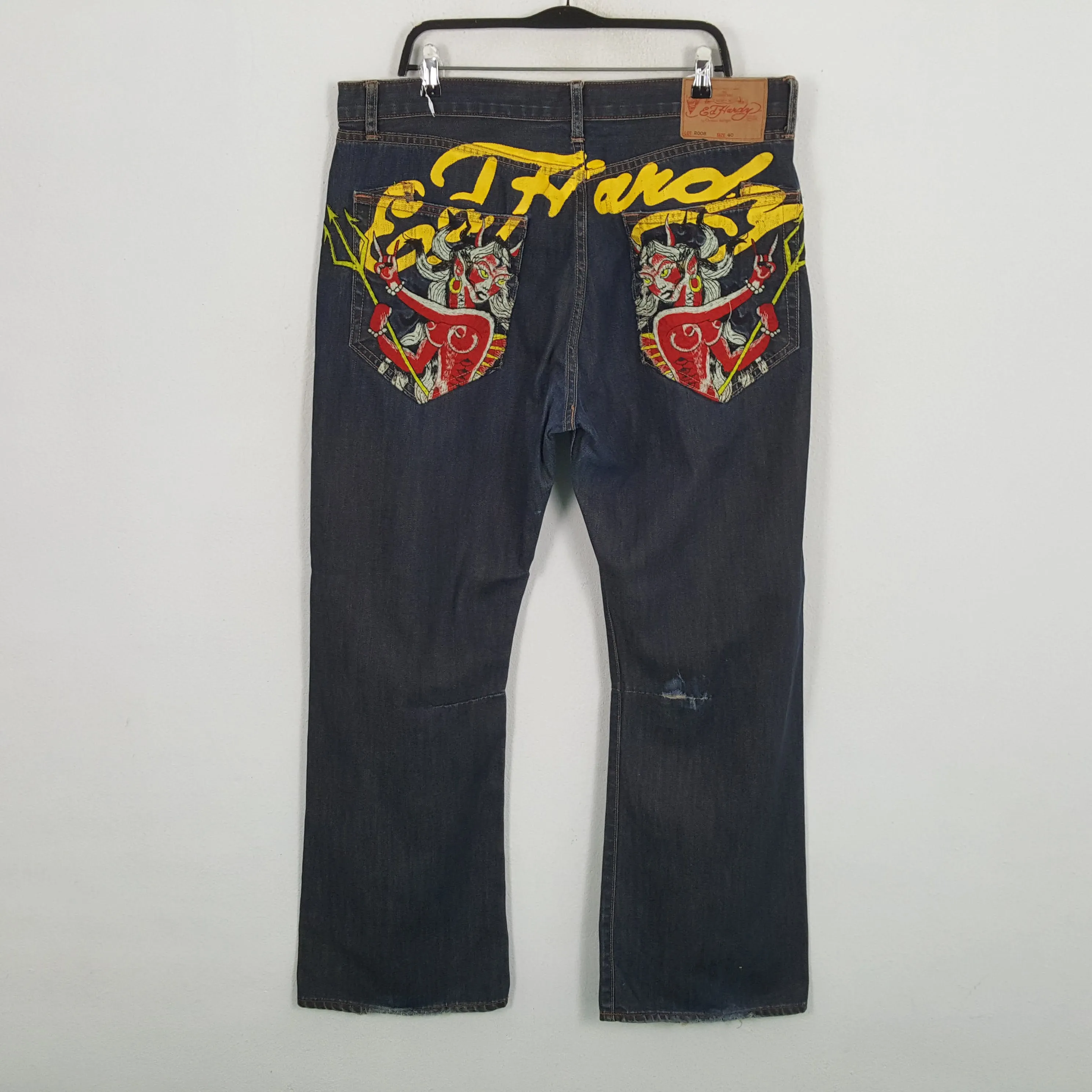ED HARDY Fashion Style Streetwear Skater Rock Jeans