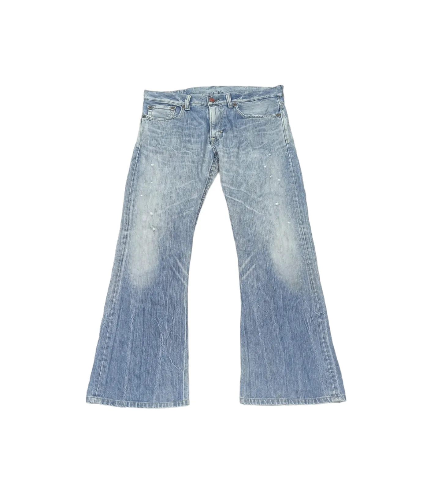 Vintage Edwin Blue Trip Sun Faded Flared Jeans