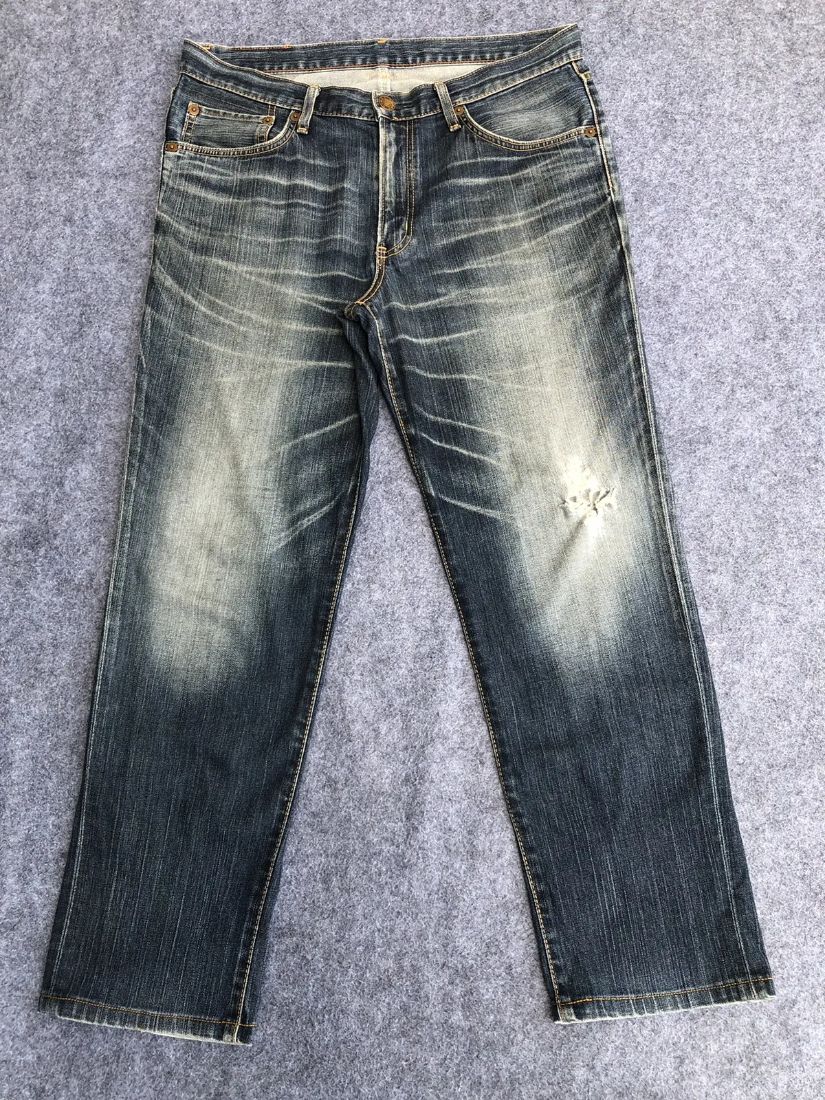Rare🔥EDWIN 507 Distressed Denim