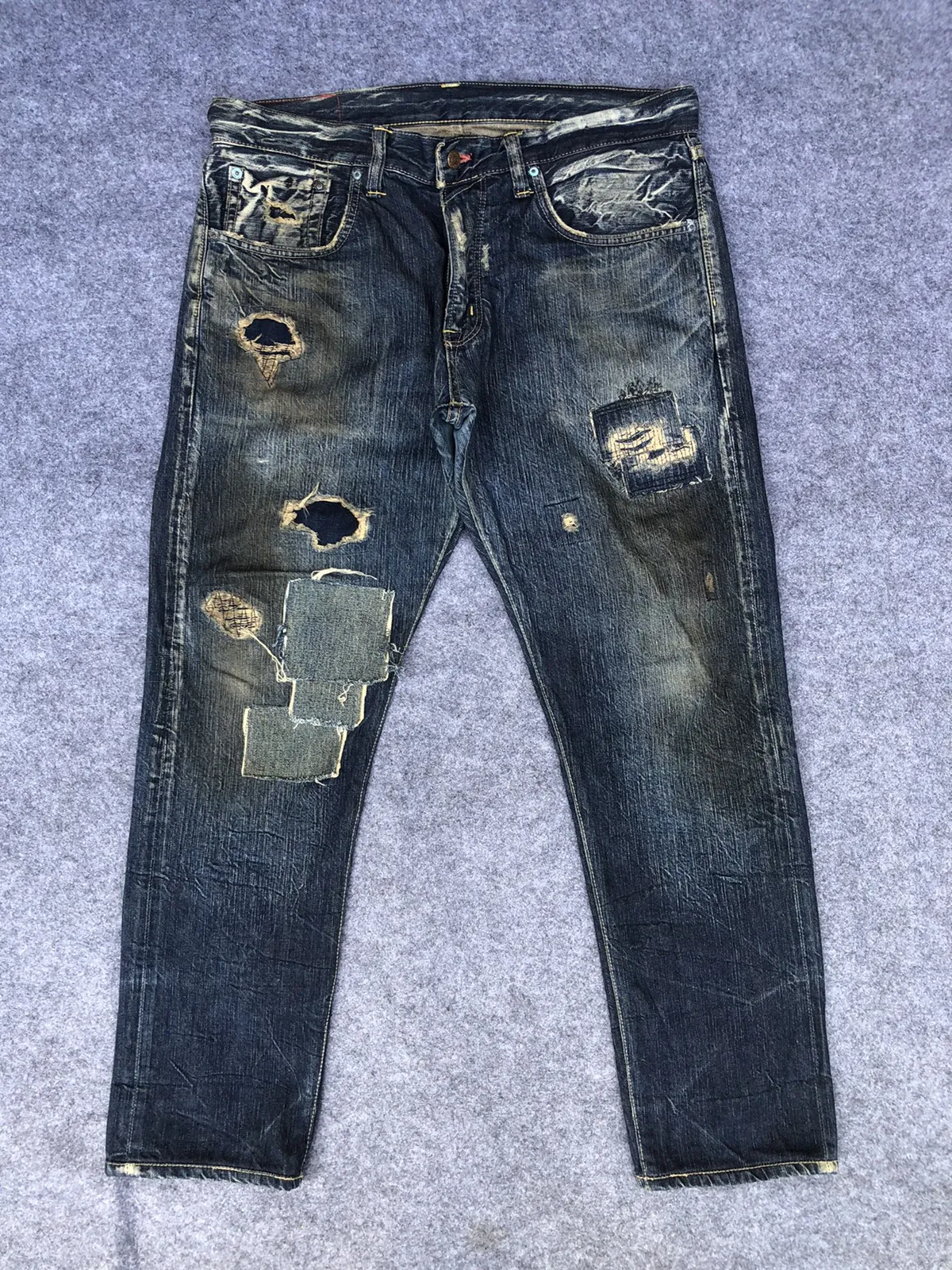 ‼️LAST DROP‼️‼️NICE‼️ Edwin Distressed Patchwork Denim Jeans