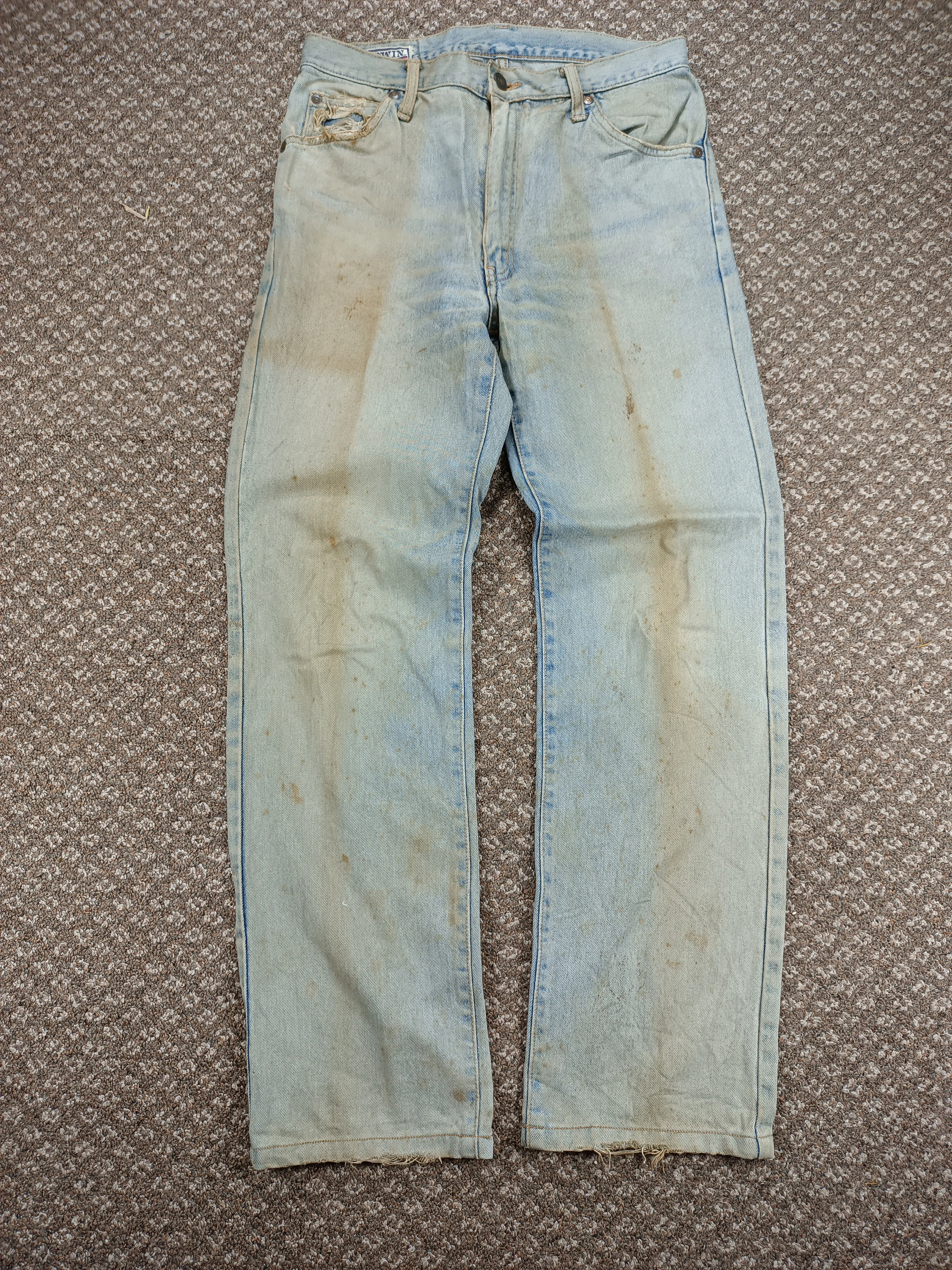 Rusty Dirty Light Washed Edwin Trashed Jeans