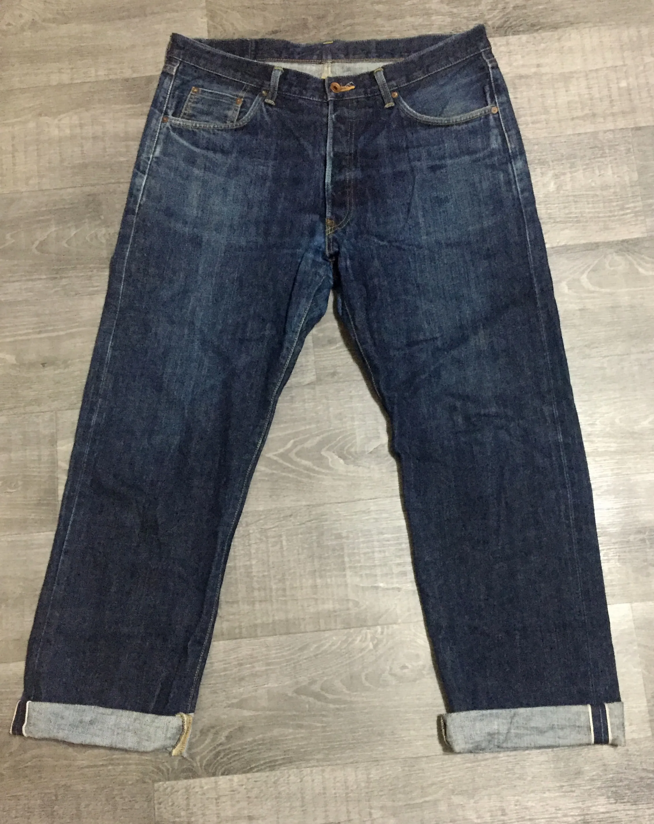 Edwin International Selvedge Cropped Faded Denim Jeans