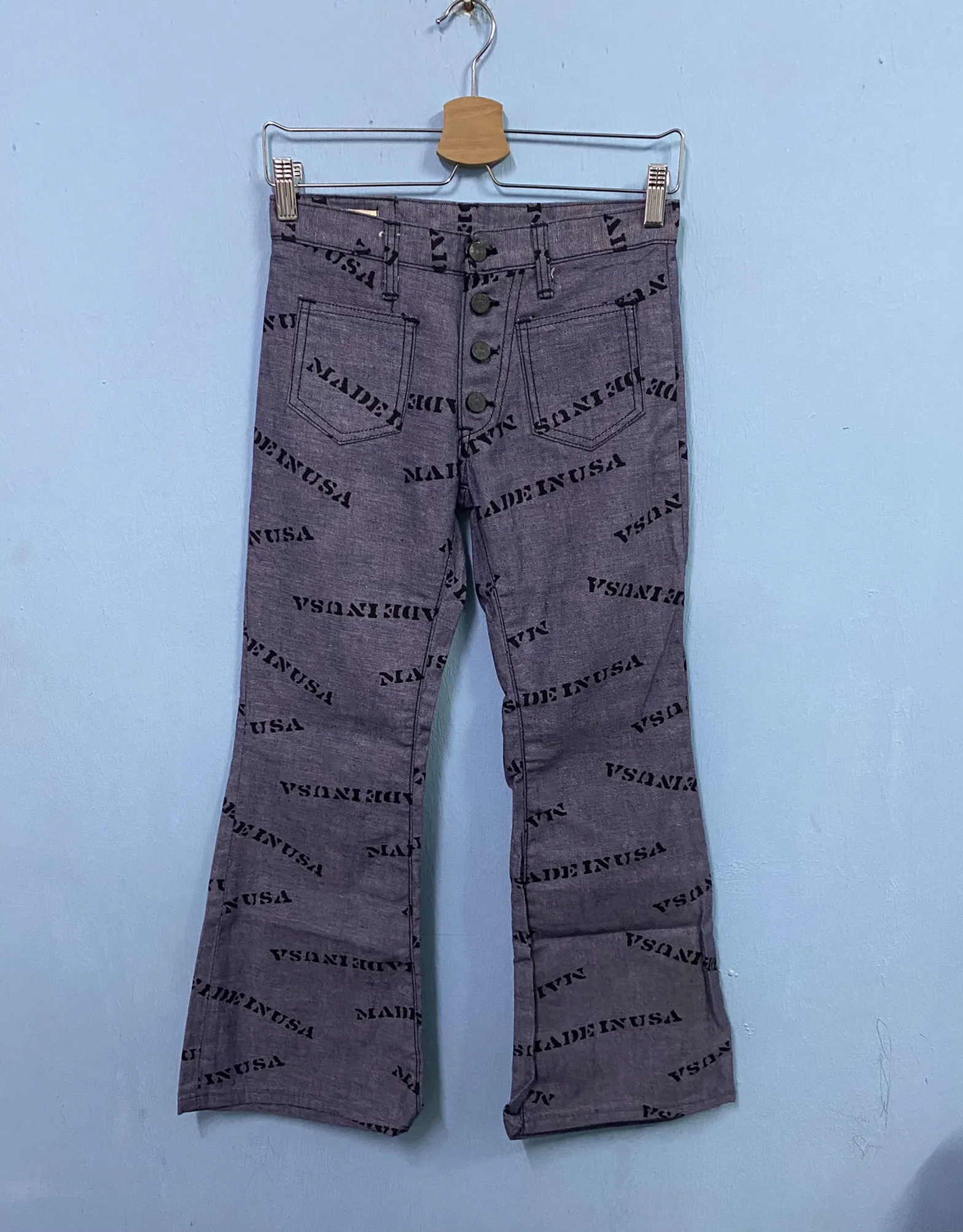 Rare!! Vintage 70's EDWIN Full Print Made In USA Bush Pant