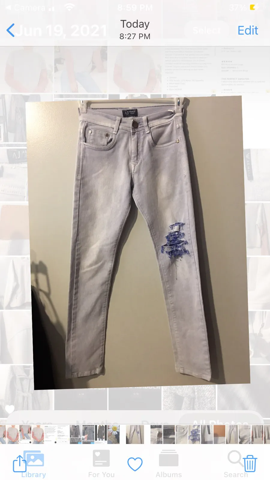 Armani slim fit jeans