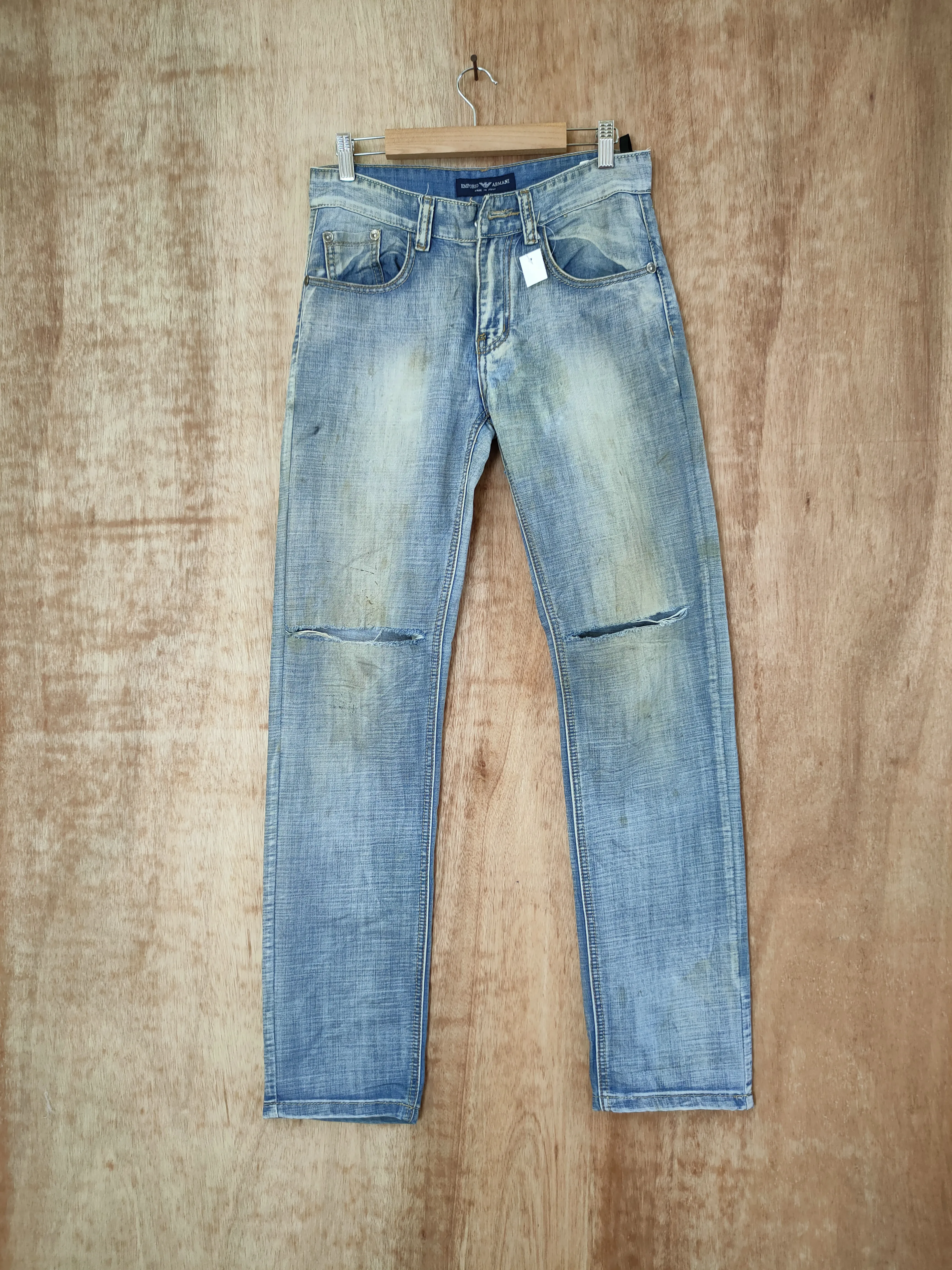 Emporio Armani distressed denim streetwear pants #46-644