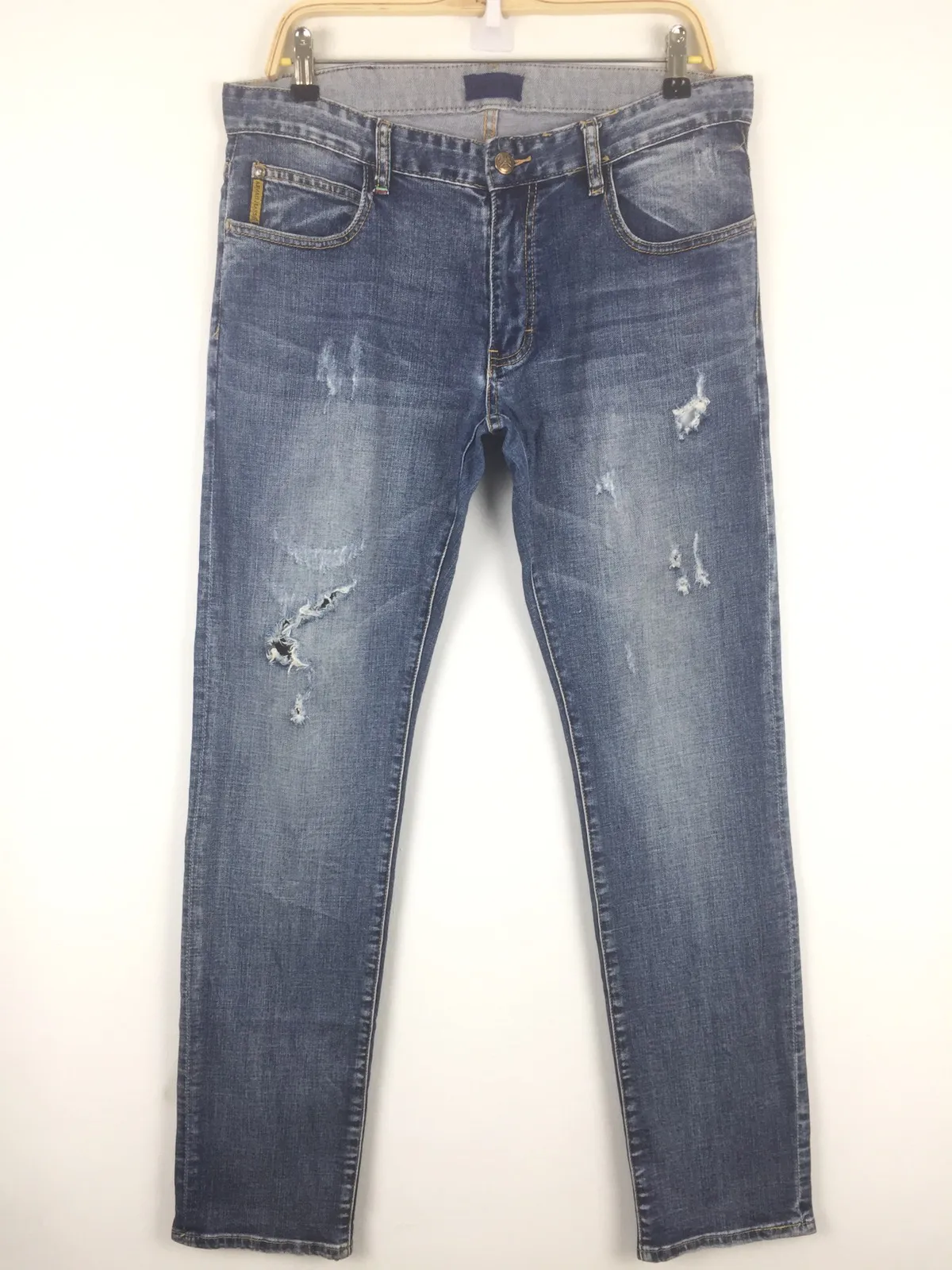 Emporio armani jeans distressed denim slim fit