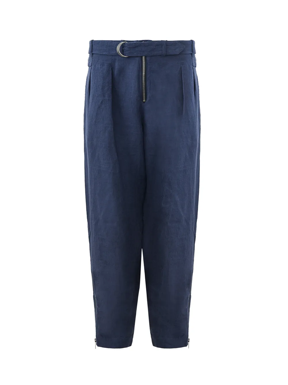 Emporio Armani Relaxed Fit Linen Denim Effect Trousers
