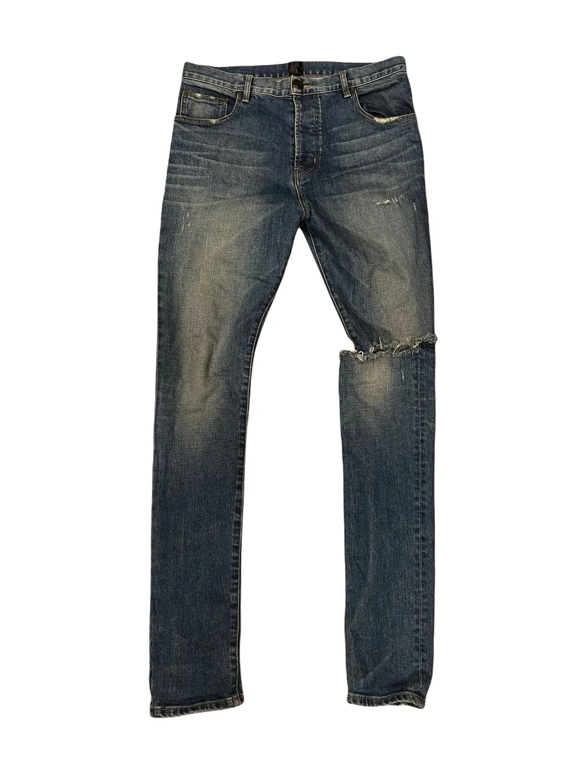 En Noir Mens Blue Denim Skinny Jeans