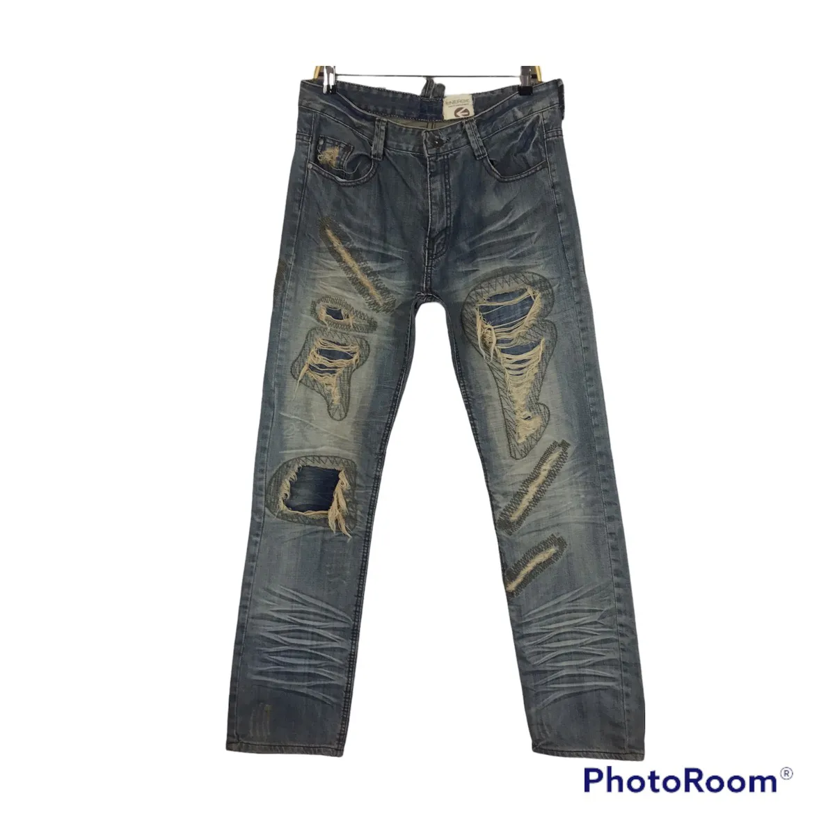 💣OFFER Vtg ENERGIE Distressed Style Denim Jeans