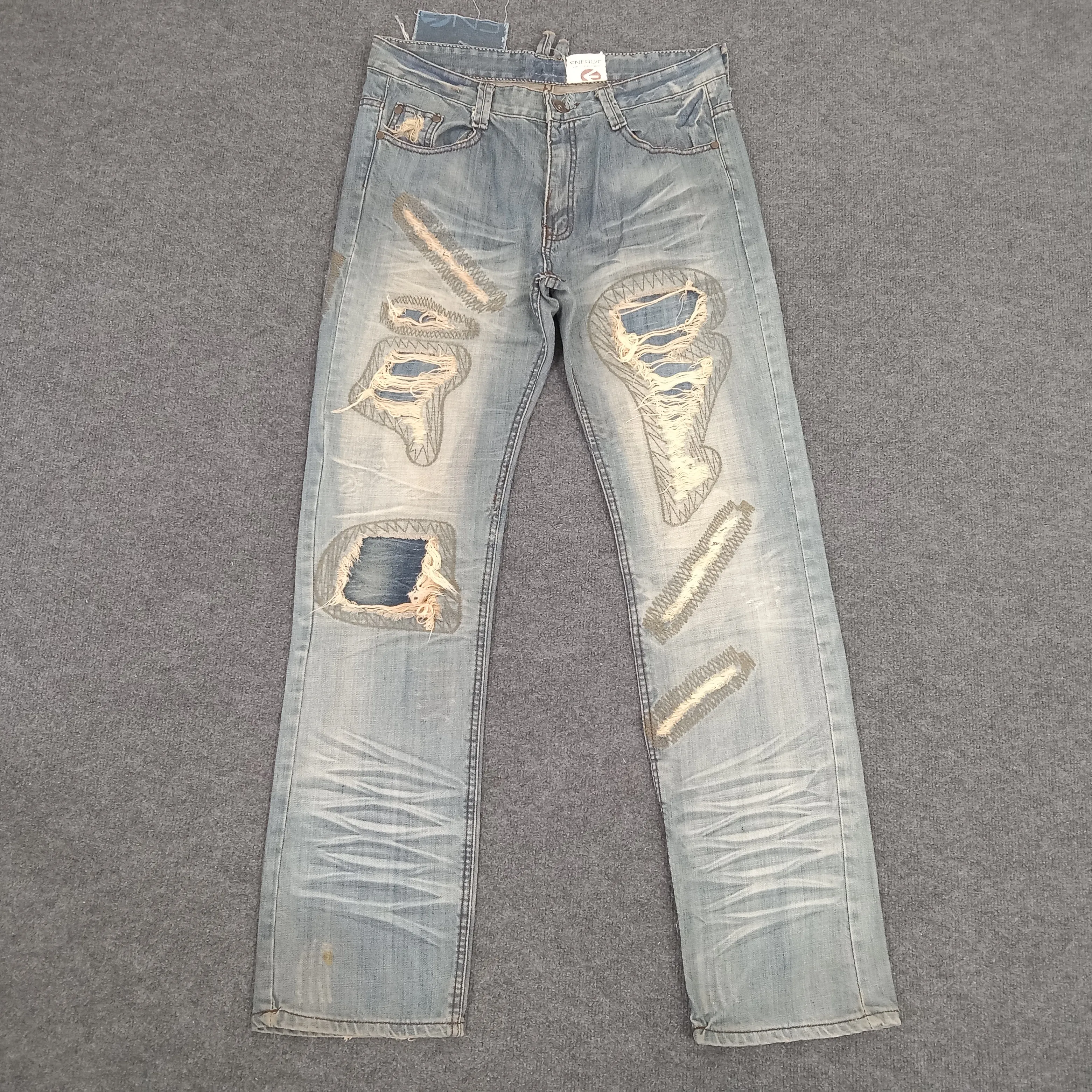 ENERGIE Distressed Japanese Style Denim Jeans