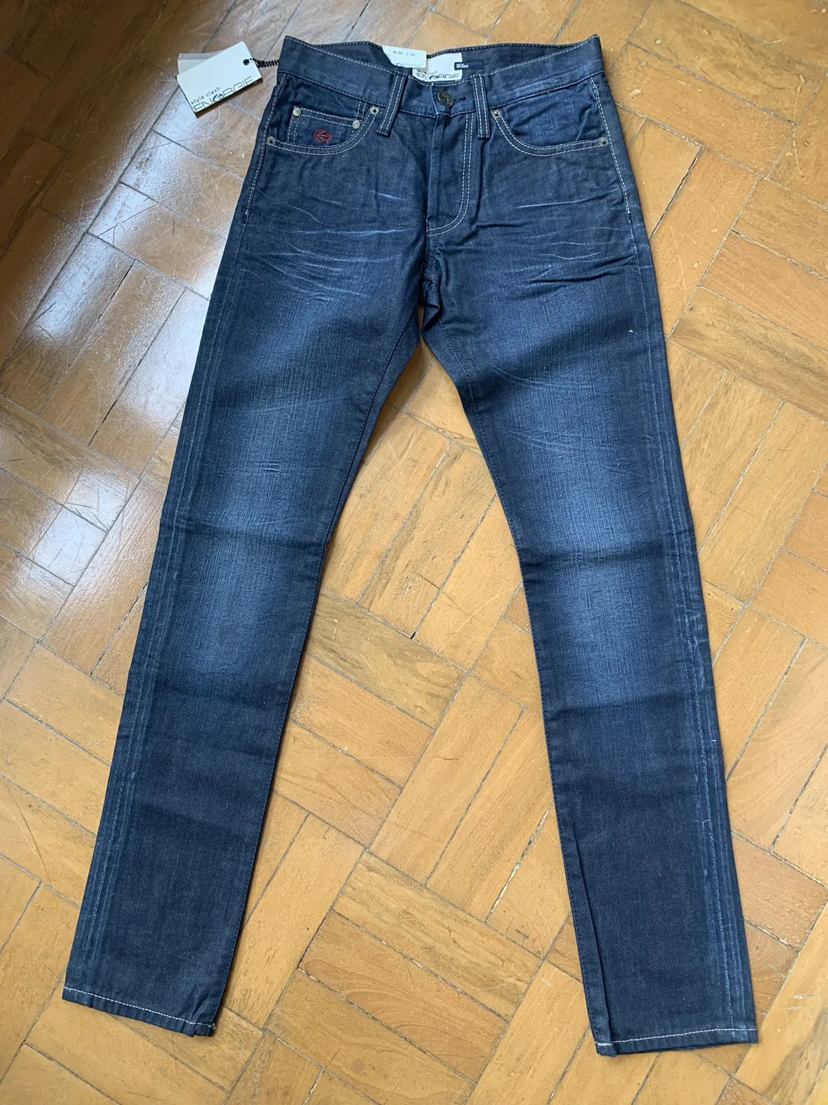 New with tags indigo raw denim slim/skinny fit jeans
