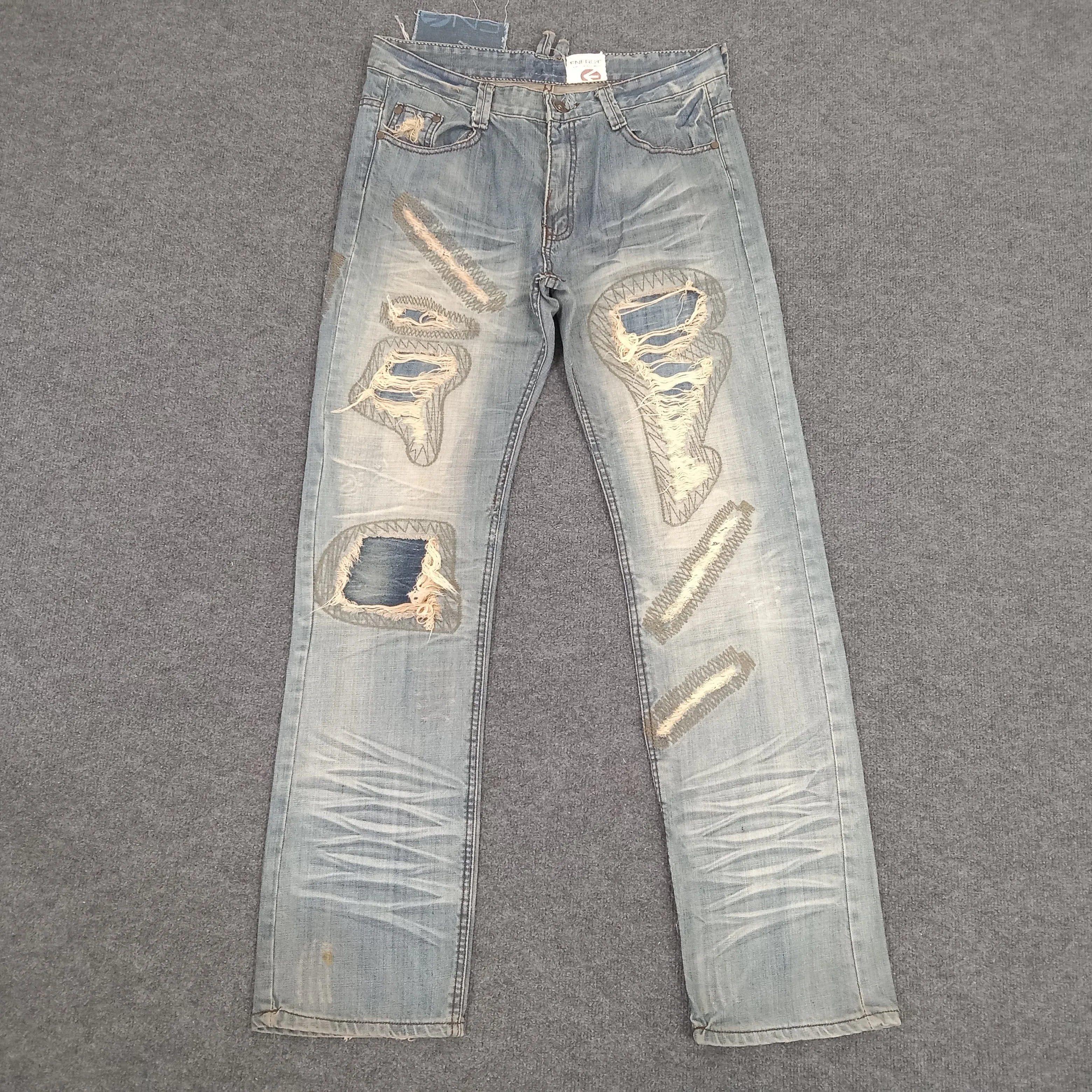 ENERGIE Distressed Japanese Style Denim Jeans