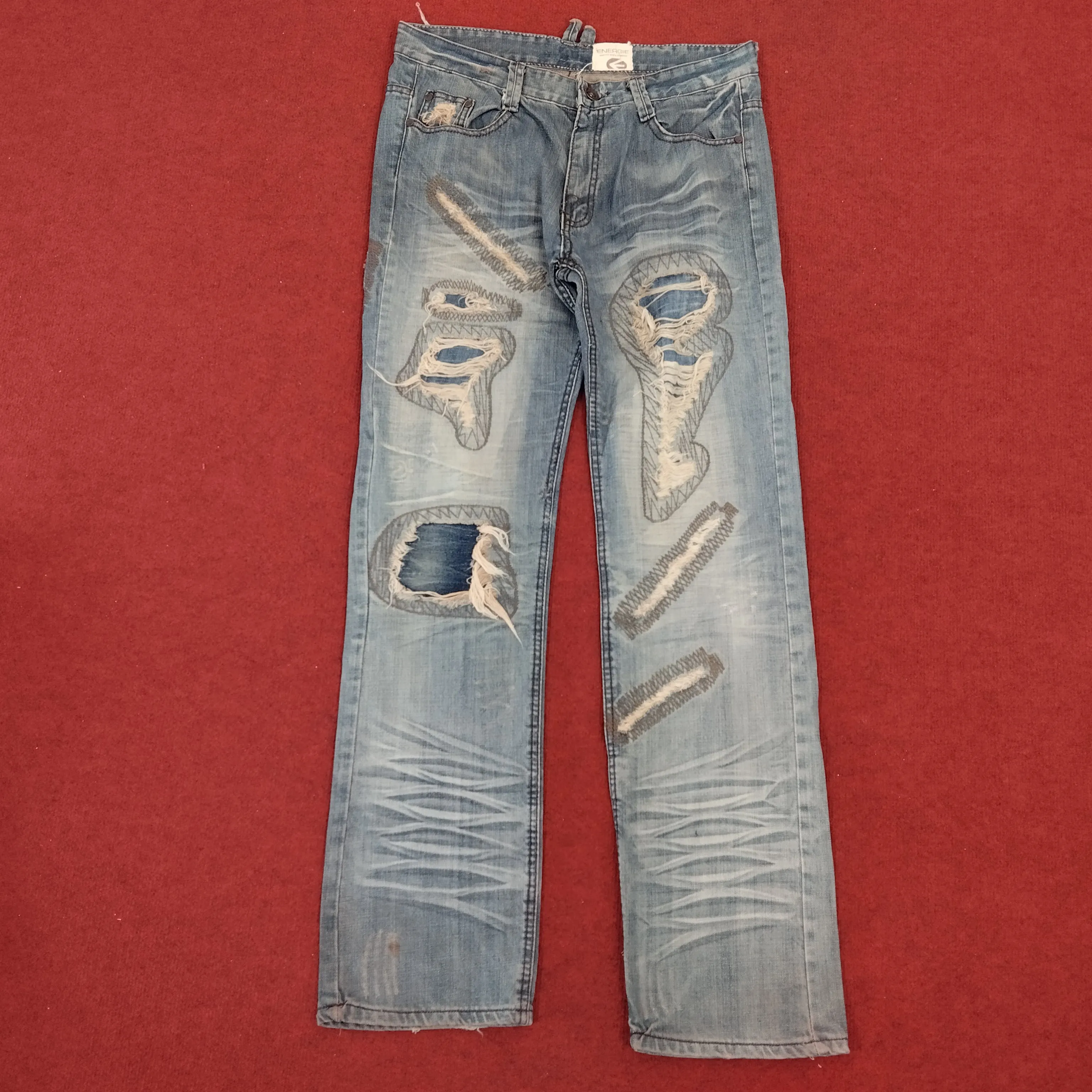 ENERGIE Distressed Japaness Fashion Style Denim Jeans