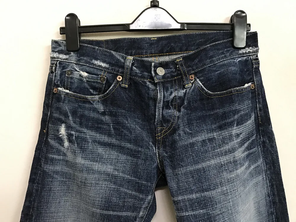 ETERNAL Made in Japan Rips Distressed Buttonfly Denim Jeans