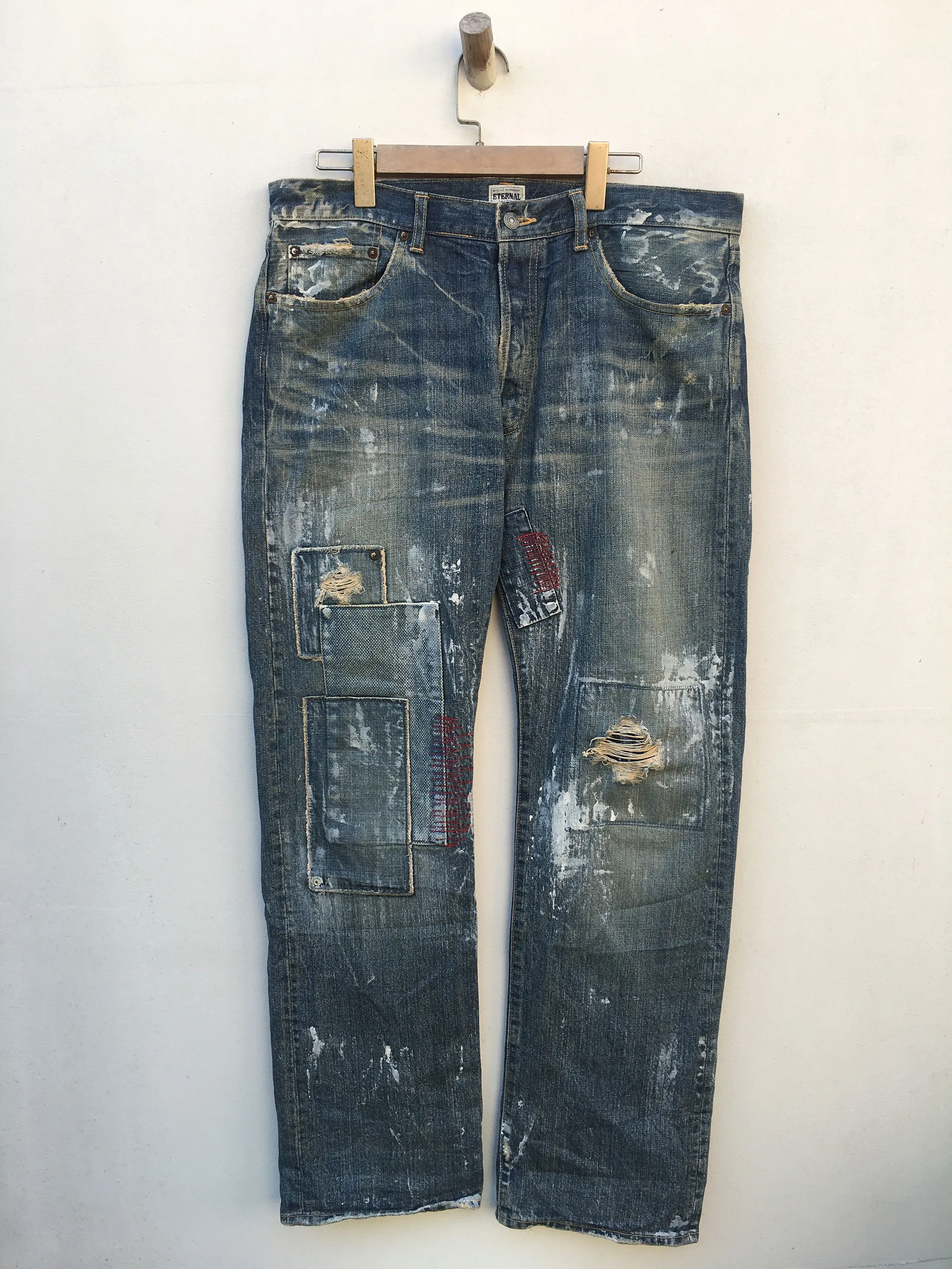 Eternal Japan Painted Patchwork Craft Ripped Distressed