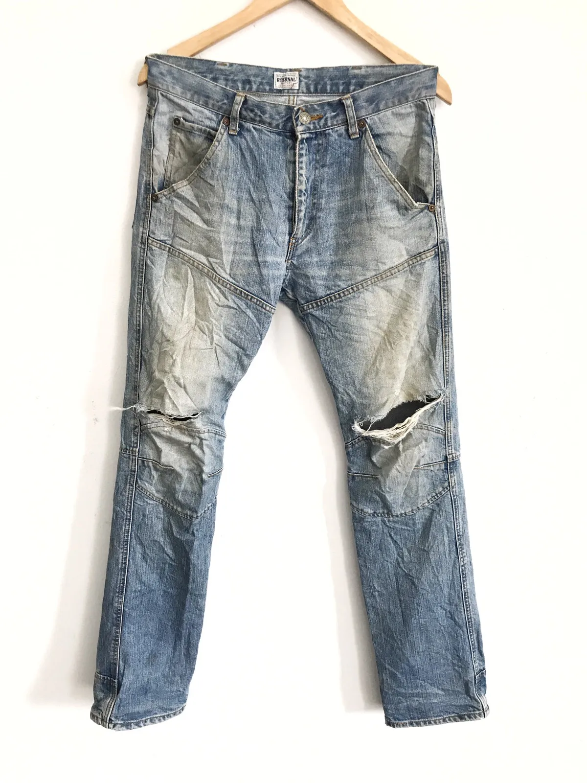 Japanese Brand Eternal Distressed Ripped Destroyed Jeans