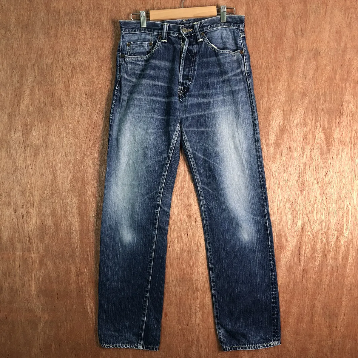 Eternal Blue faded Denim Jeans Pants #c143