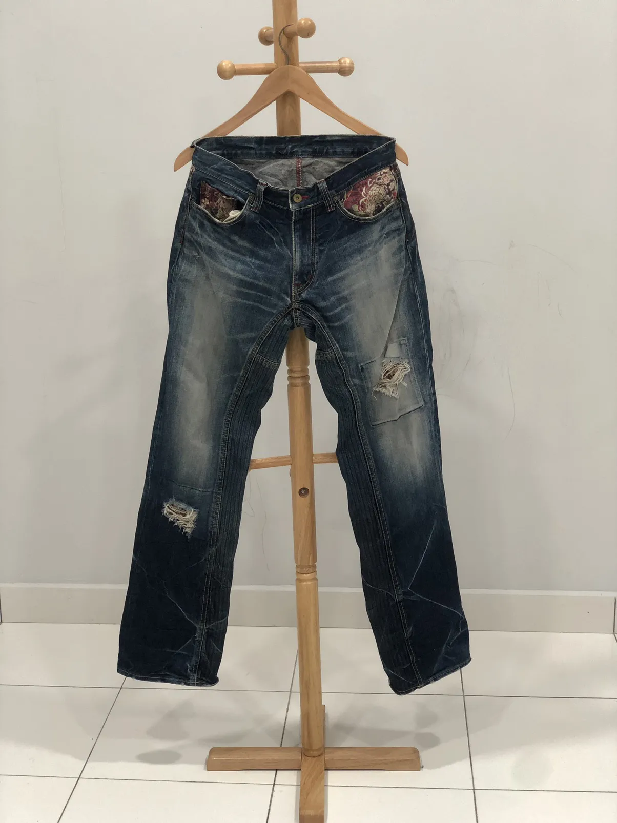 Rare ETERNAL Artisan Patchwork Distressed Jeans