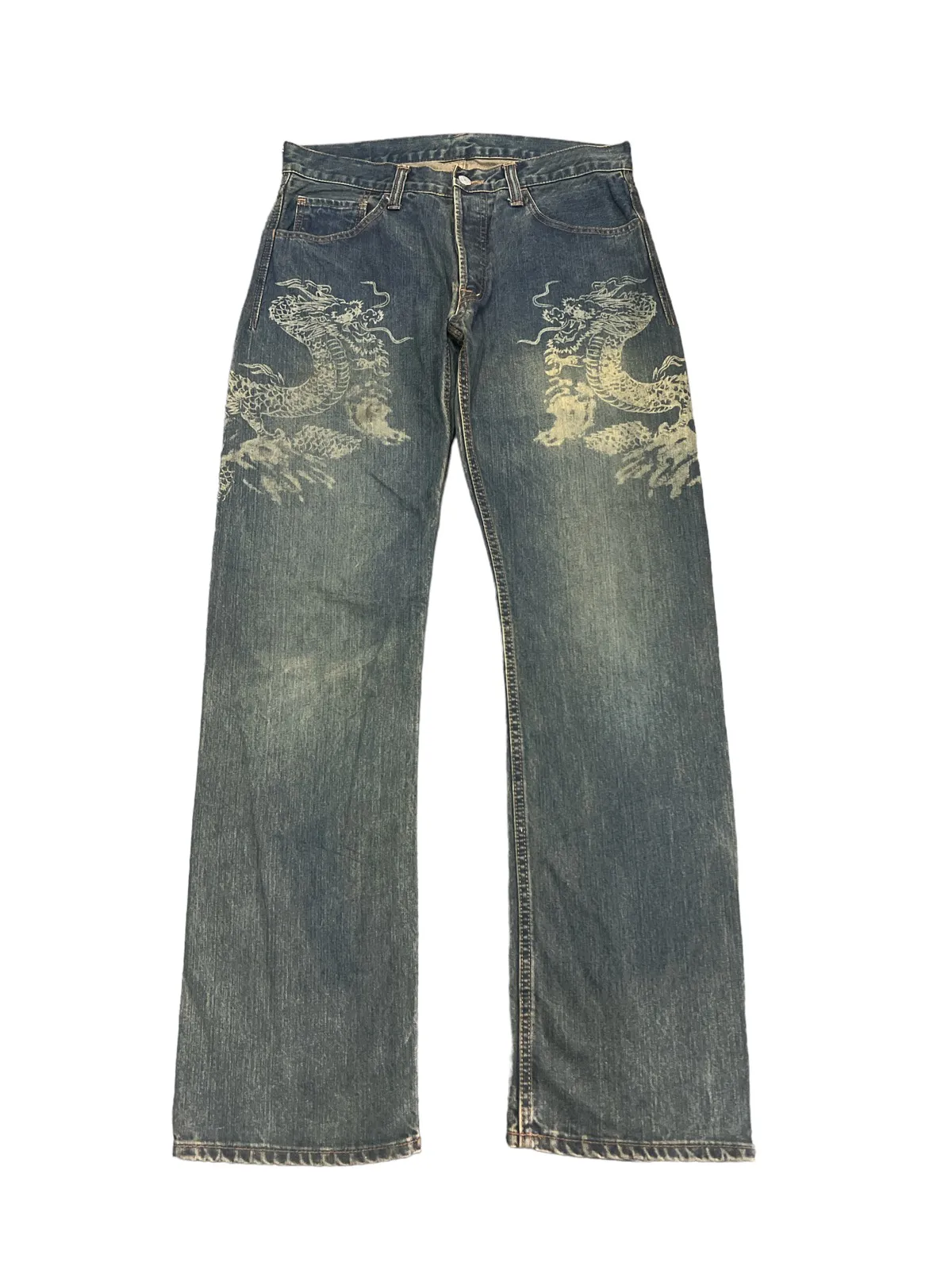 HOT💥EXTERNAL JAPAN DOUBLE DRAGON MAFIA DENIM PANT