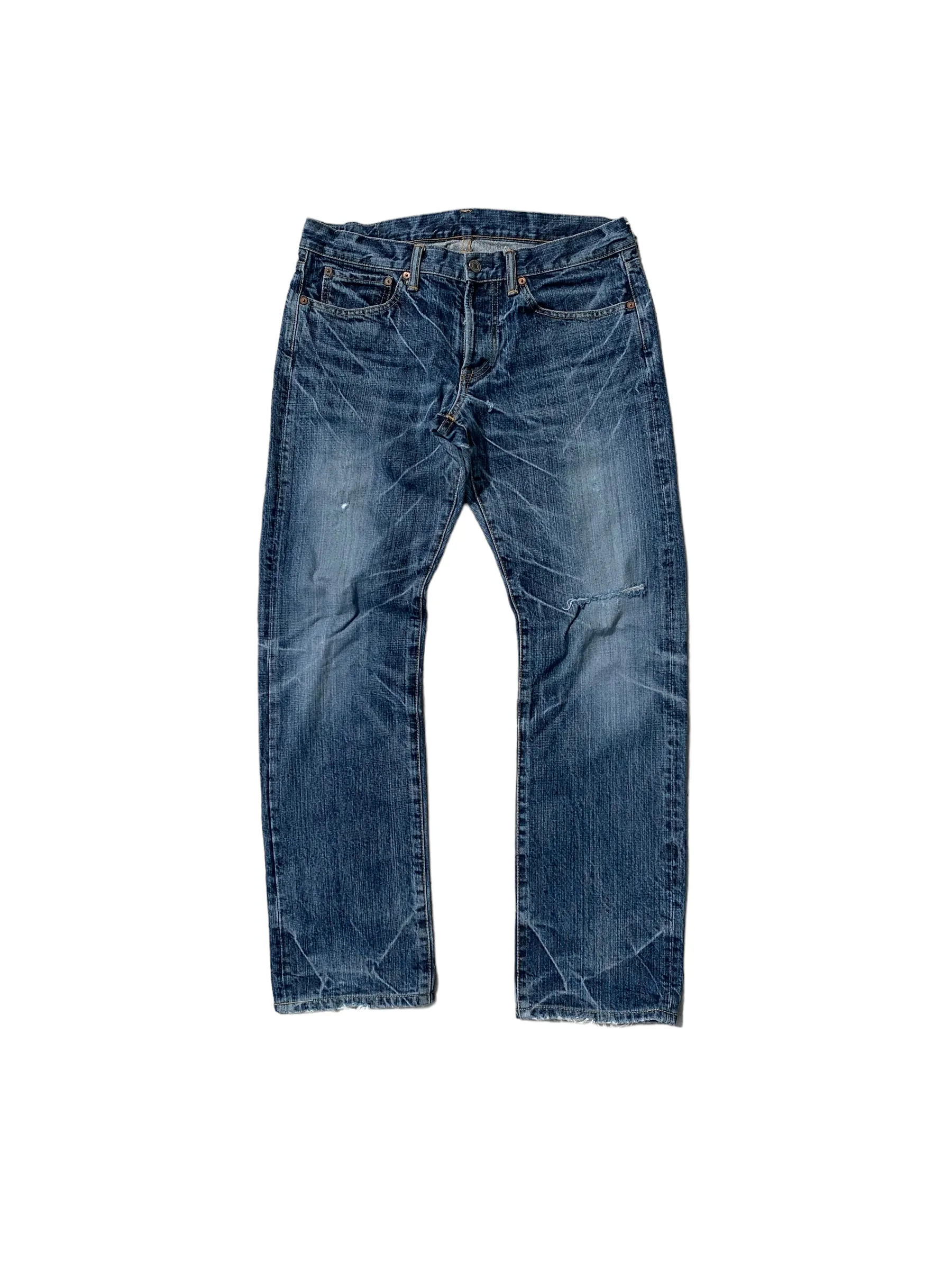 Vintage Eternal Lightning Washed Distressed Denim Jeans