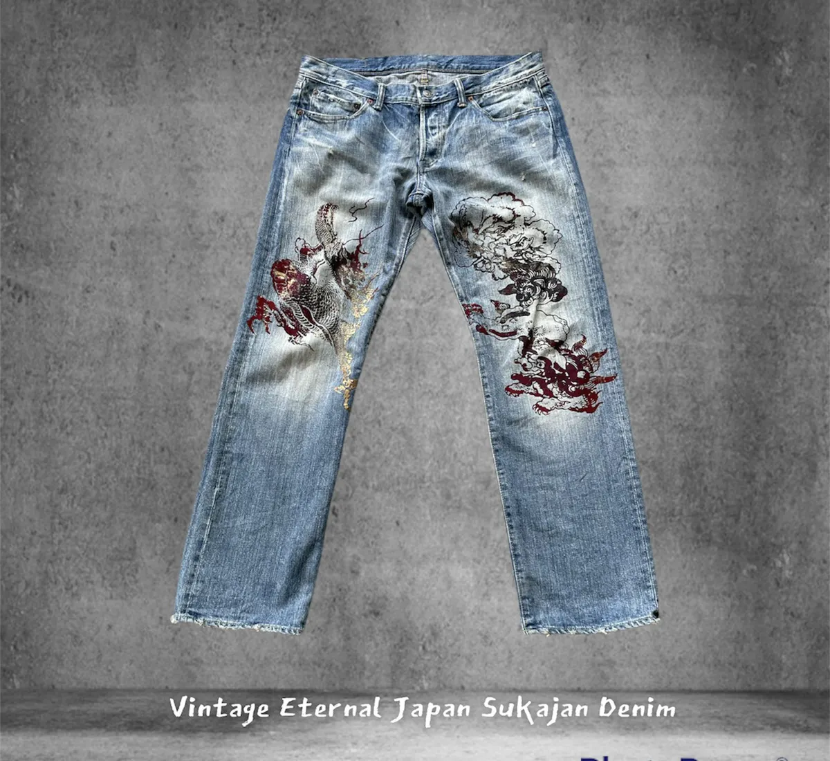Eternal Japan Vintage Sukajan Dragon Denim