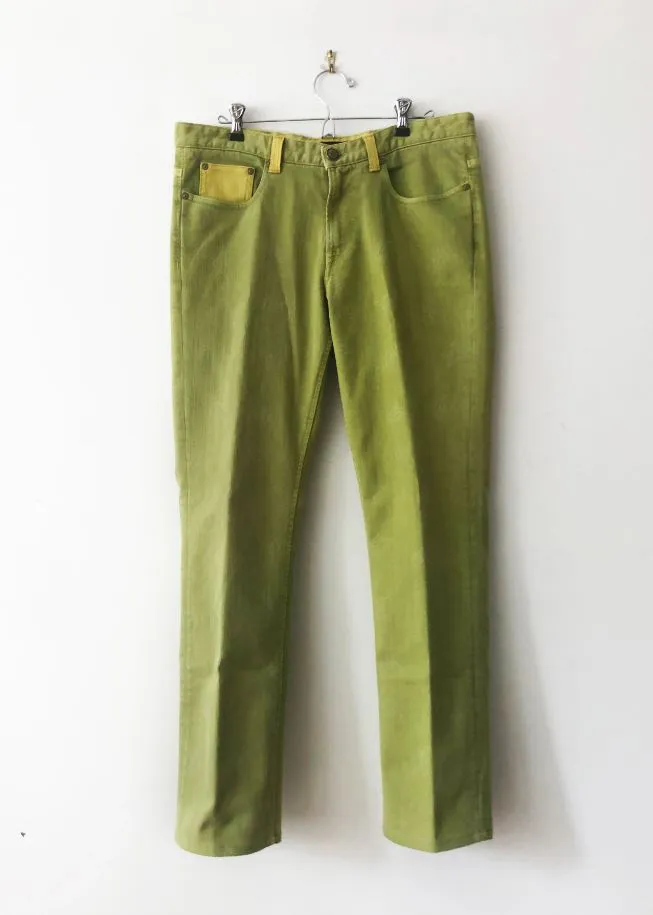 Etro Chartreuse Green Denim