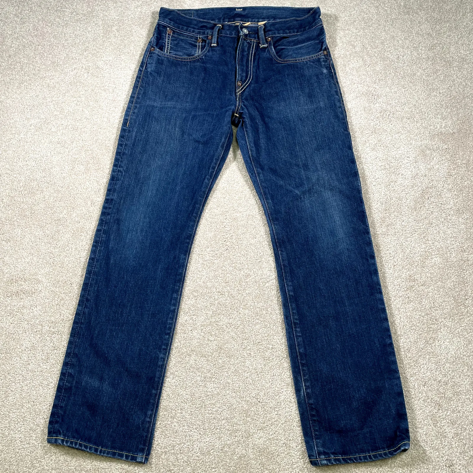 Canton Japan Jeans Pants Men 31 33 Blue Denim Basic Straight Leg Retro