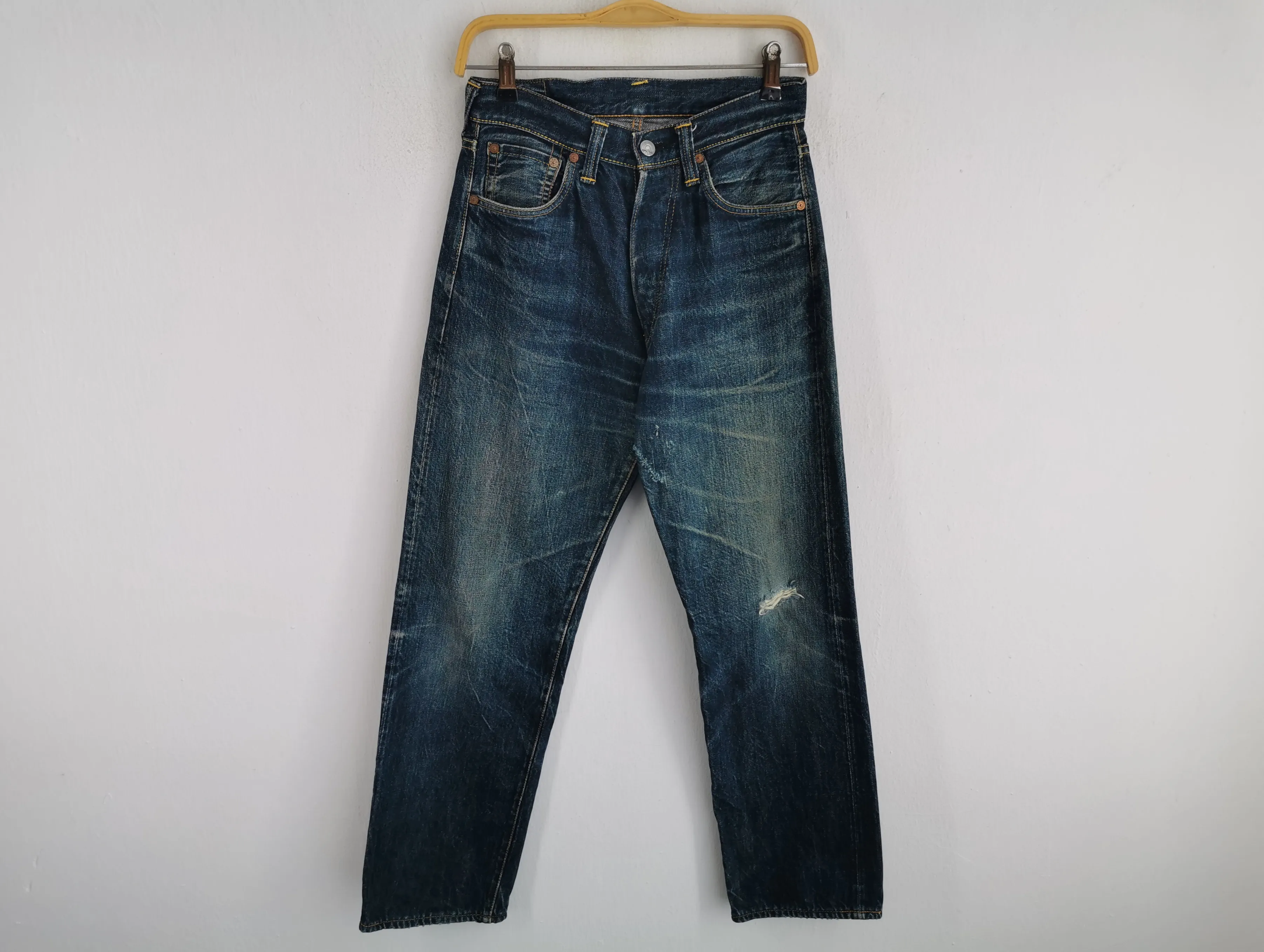 Vintage Evisu Selvedge Denim Made In Japan Size 27/30x35