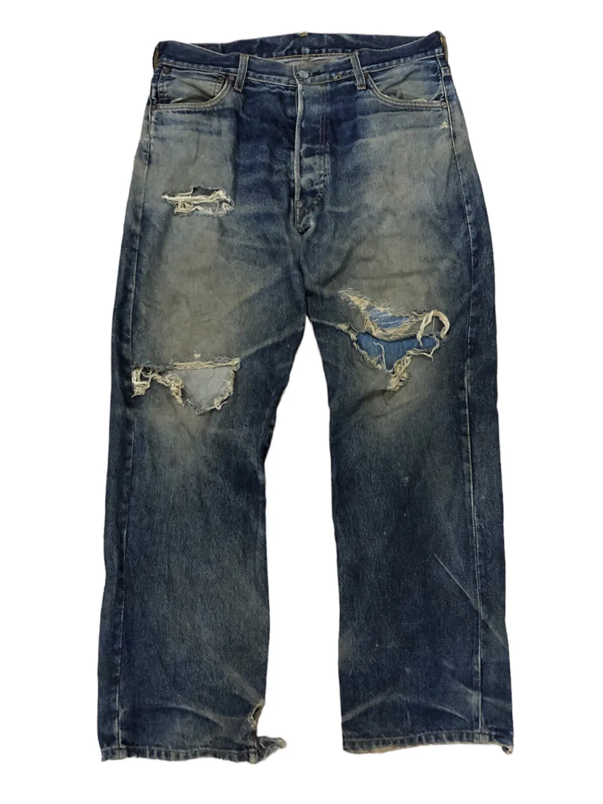 Distressed Evisu Denim Jeans
