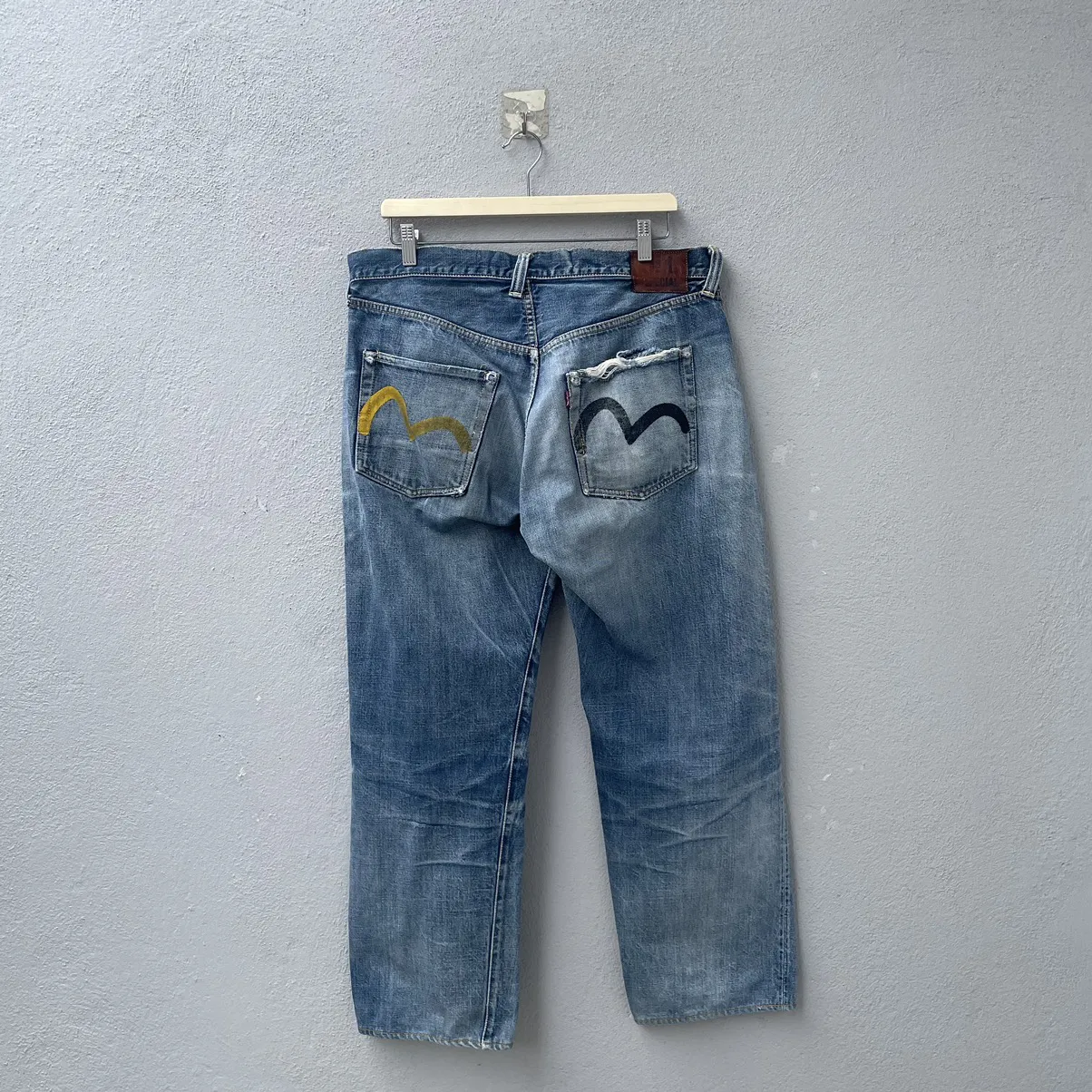 Vintage Distress Selvedge Evisu Jeans