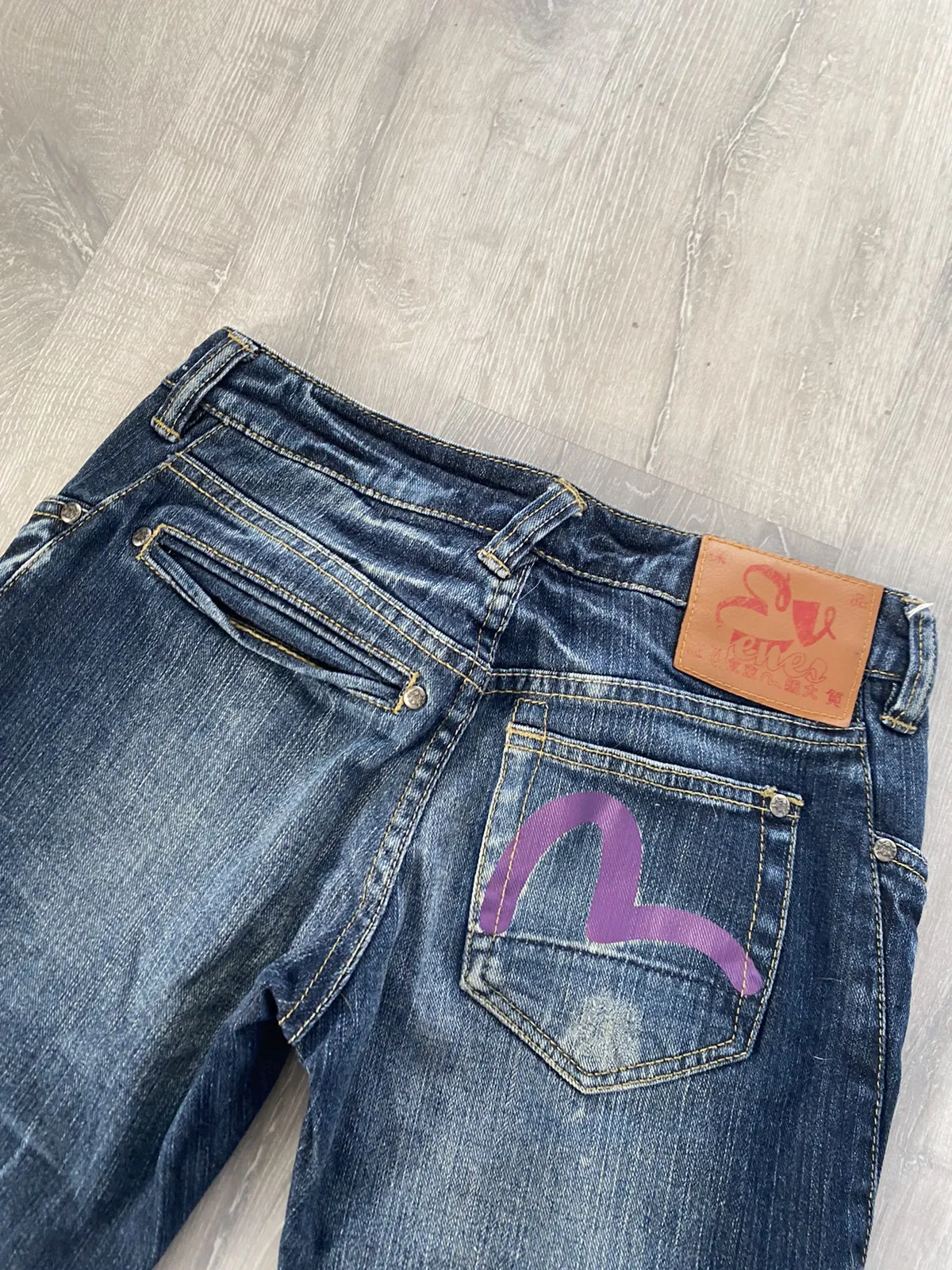 Evisu Japan vintage blue jeans Purple seagull