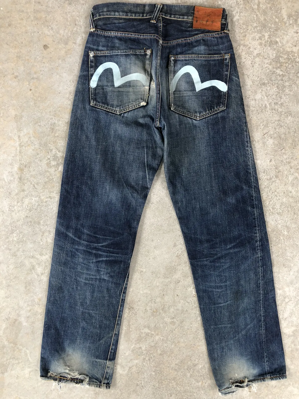 Evisu 2001 Distressed Jeans Selvedge Denim