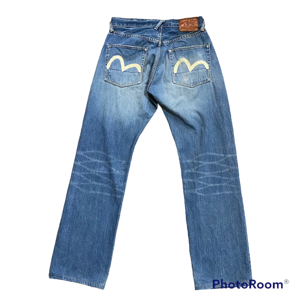 EVISU NO 3 JEANS AGING FADED JEANS TRAVIS SCOTT LIL UZI