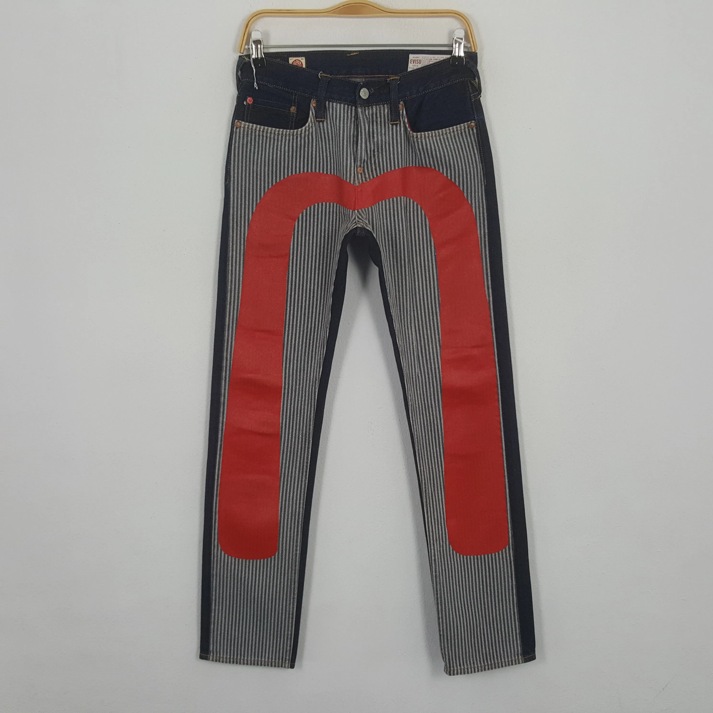 Vintage Evisu Japan Selvedge Custom Red Daicock Denim Jeans