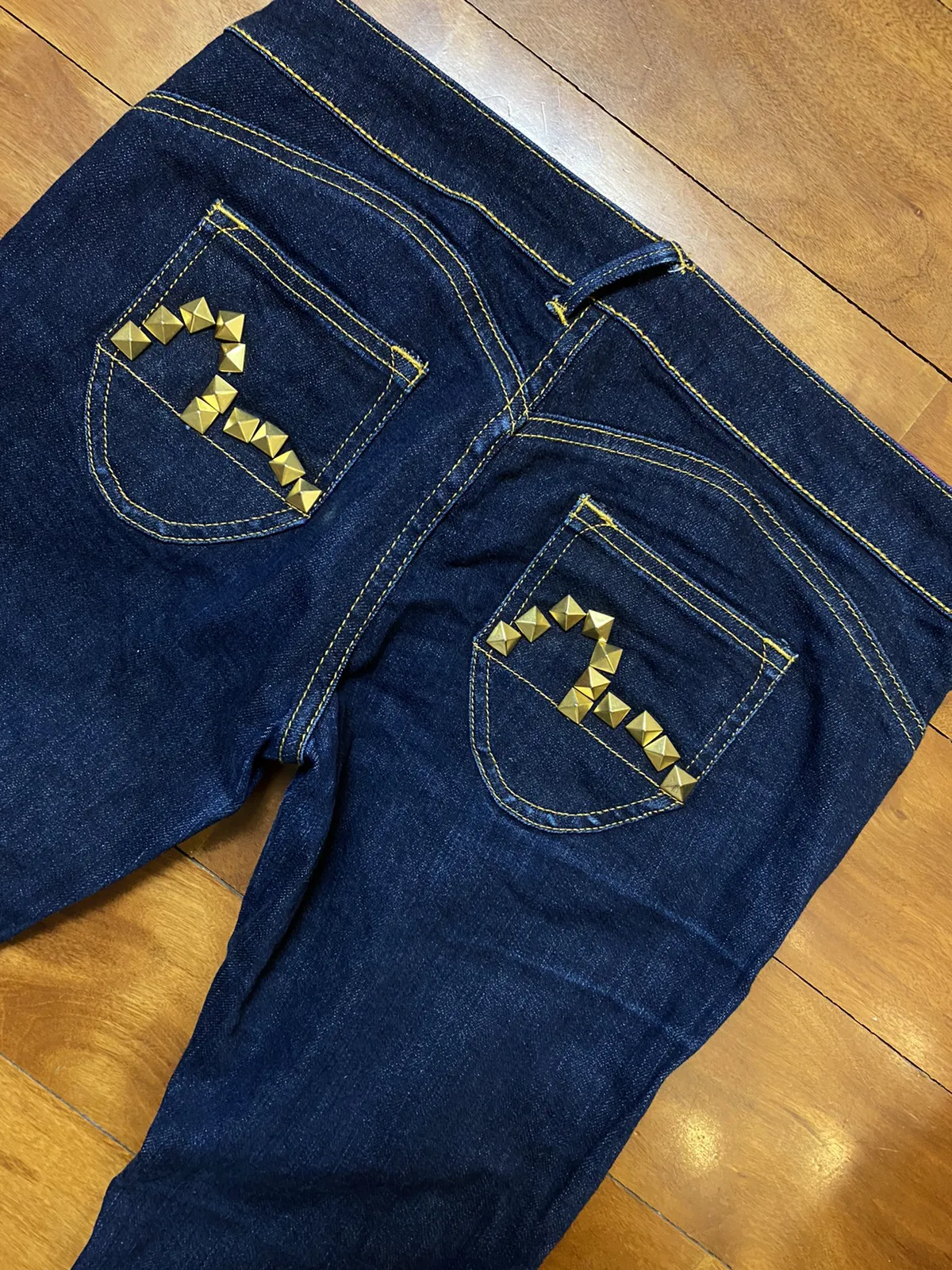 Evisu vintage navy jeans Evisu Genes seagull velour