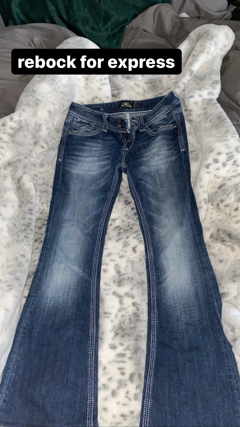 Rerock for express low rise boot cut jeans