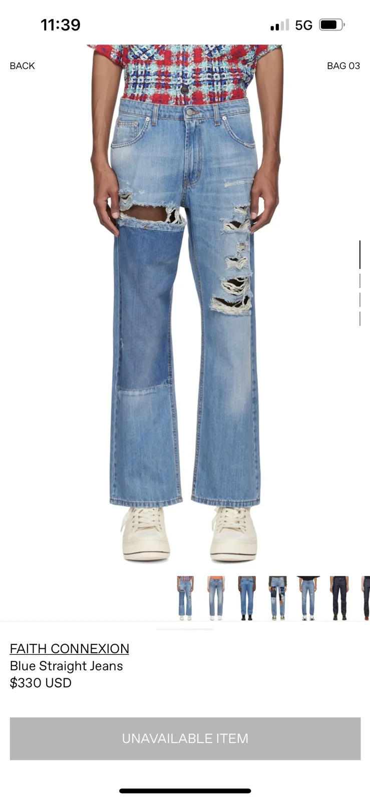 Faith Connexion straight distressed jeans