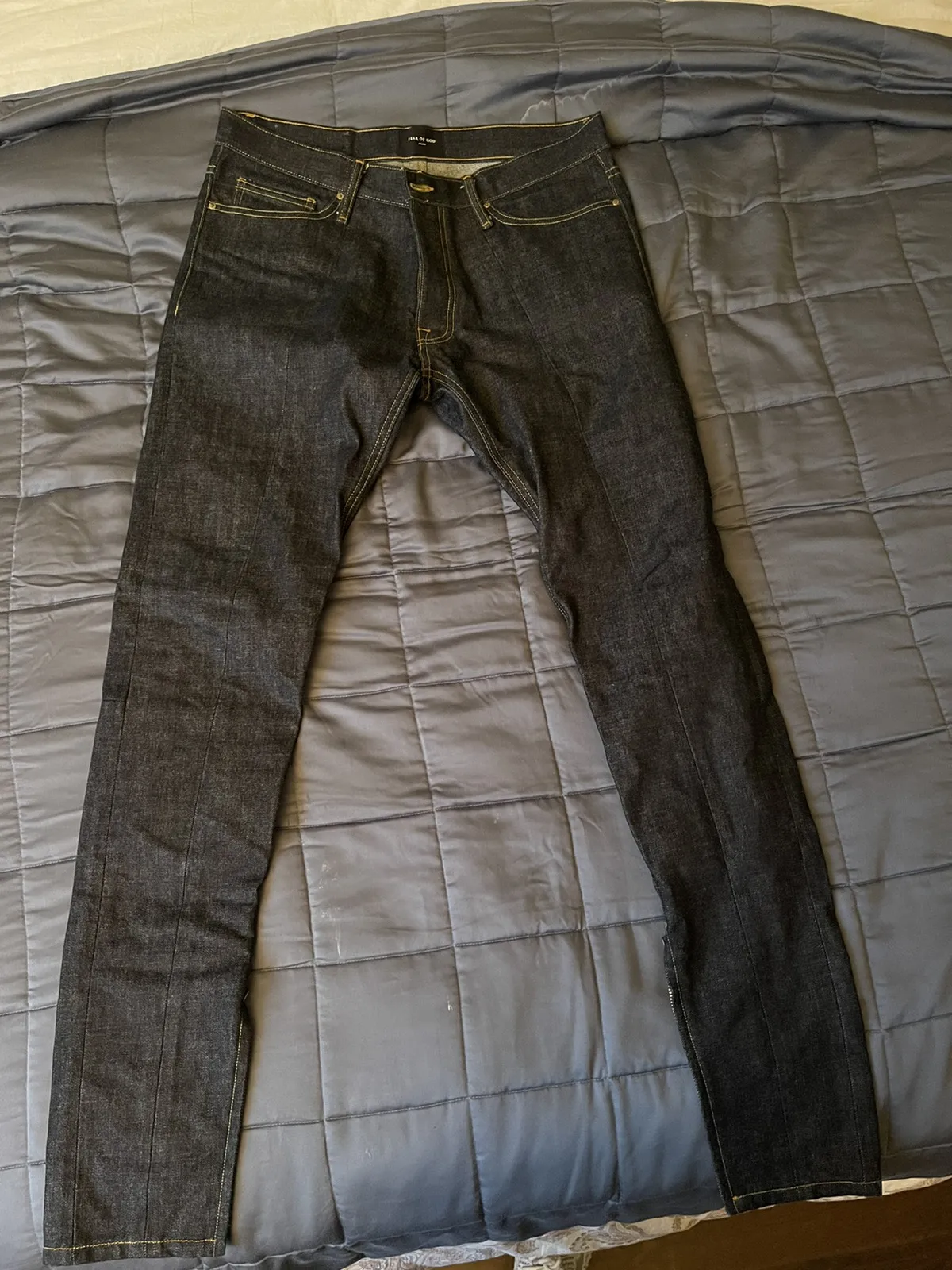 Fear of God Dark Indigo Denim - side zippers Size 33