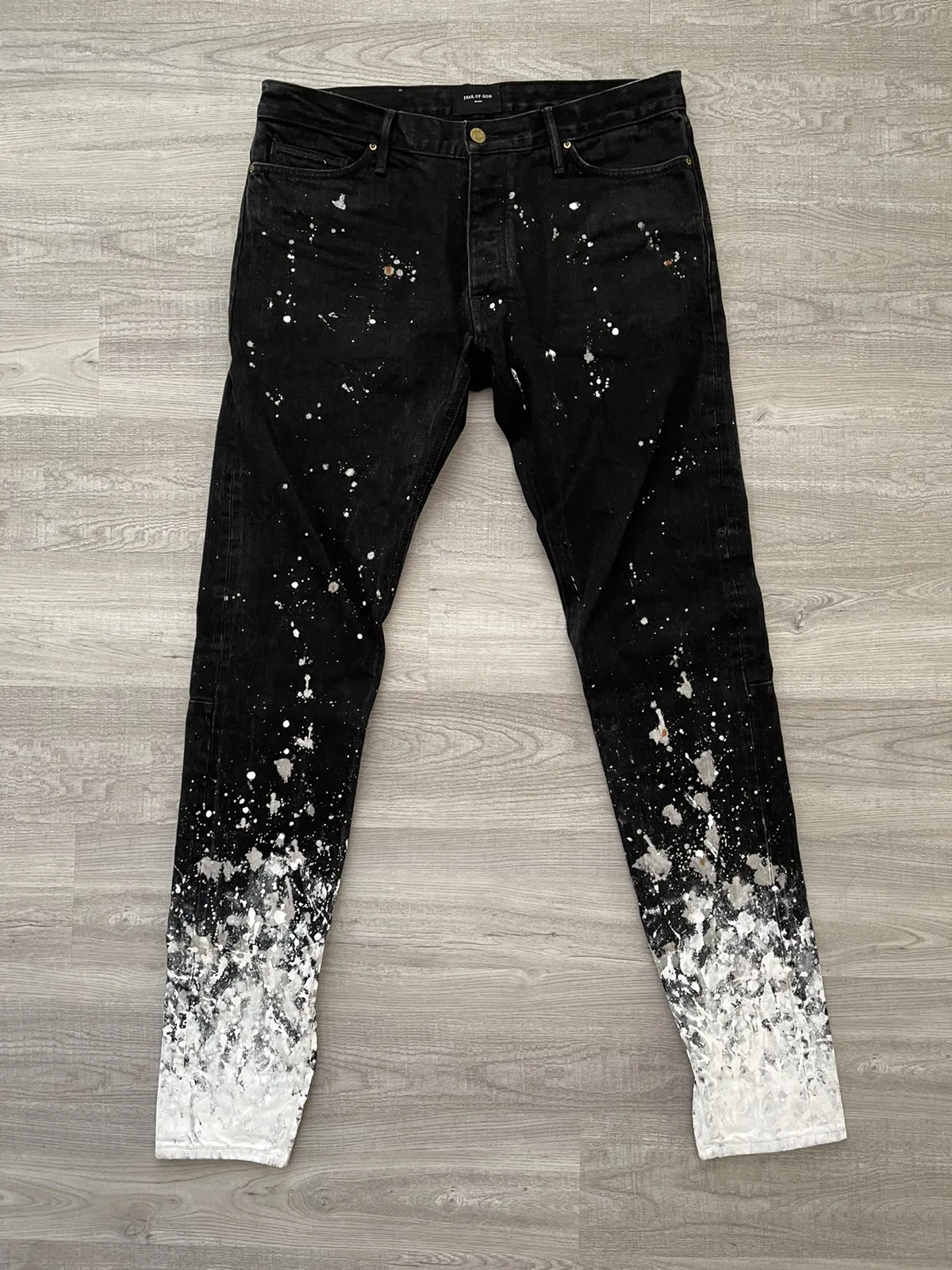 FEAR OF GOD Black Selvedge Painters Denim Jean