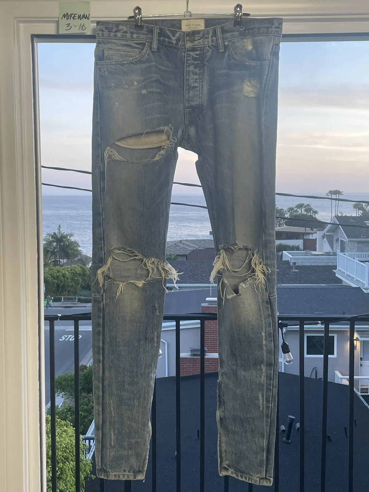 RARE Fear of God Indigo Denim Pants jeans 33 mint essentials