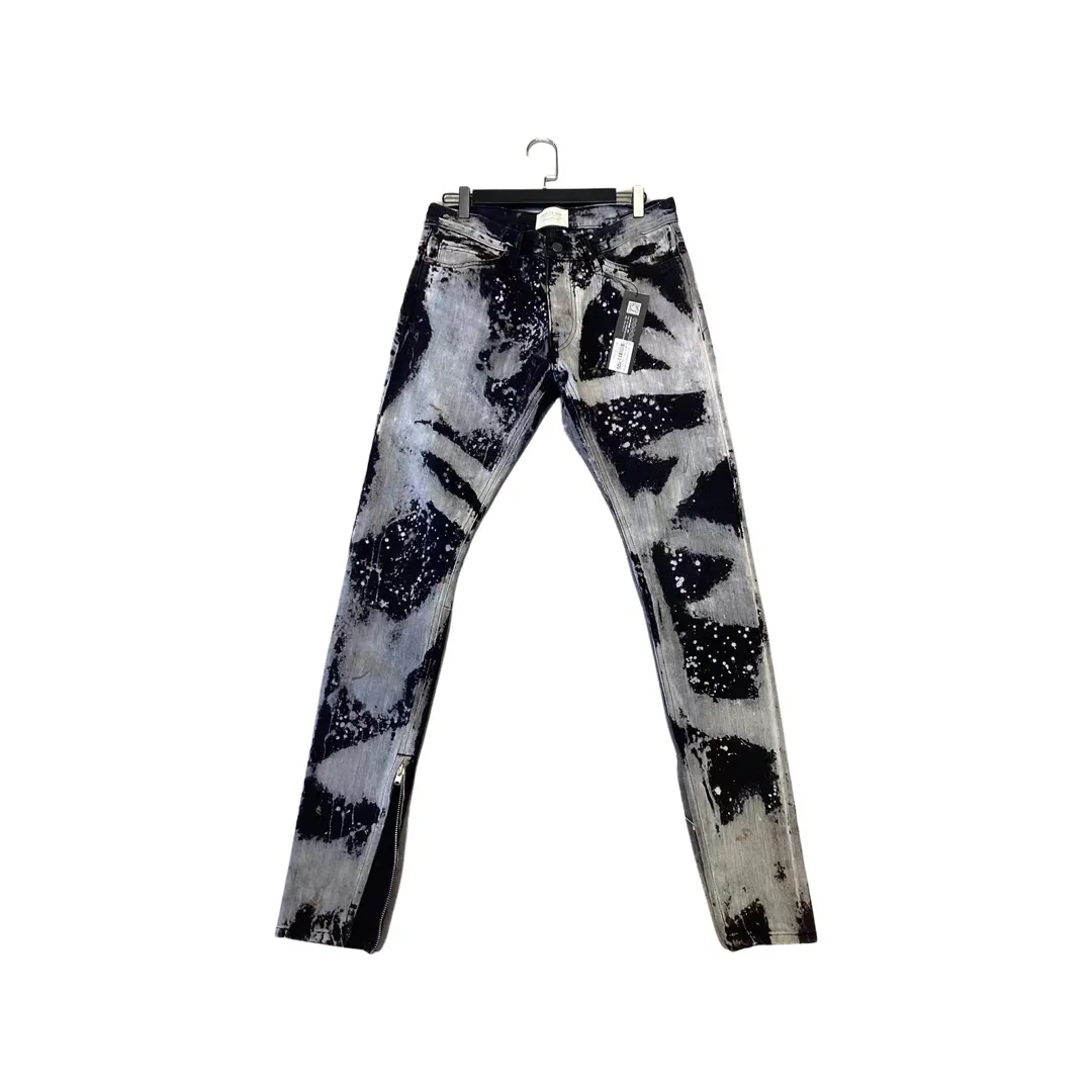 Tie dye selvedge denim jeans