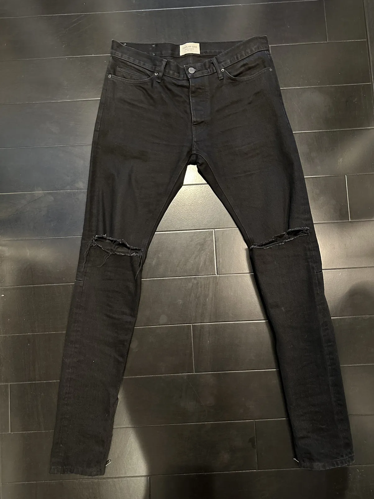 FEAR OF GOD SELVEDGE DENIM BLACK FOURTH COLLECTION 32