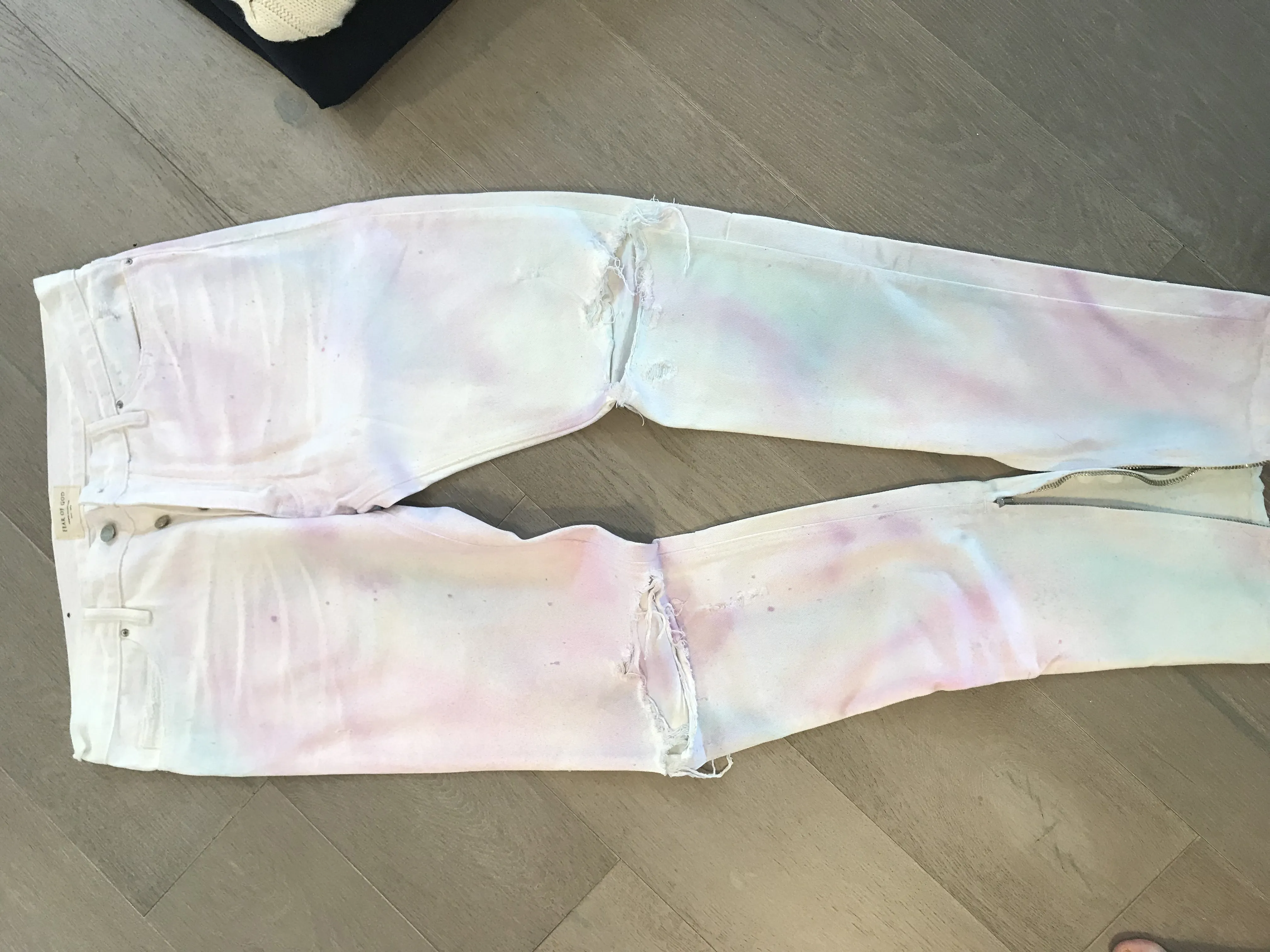 Custom hand painted Cloud Denim
