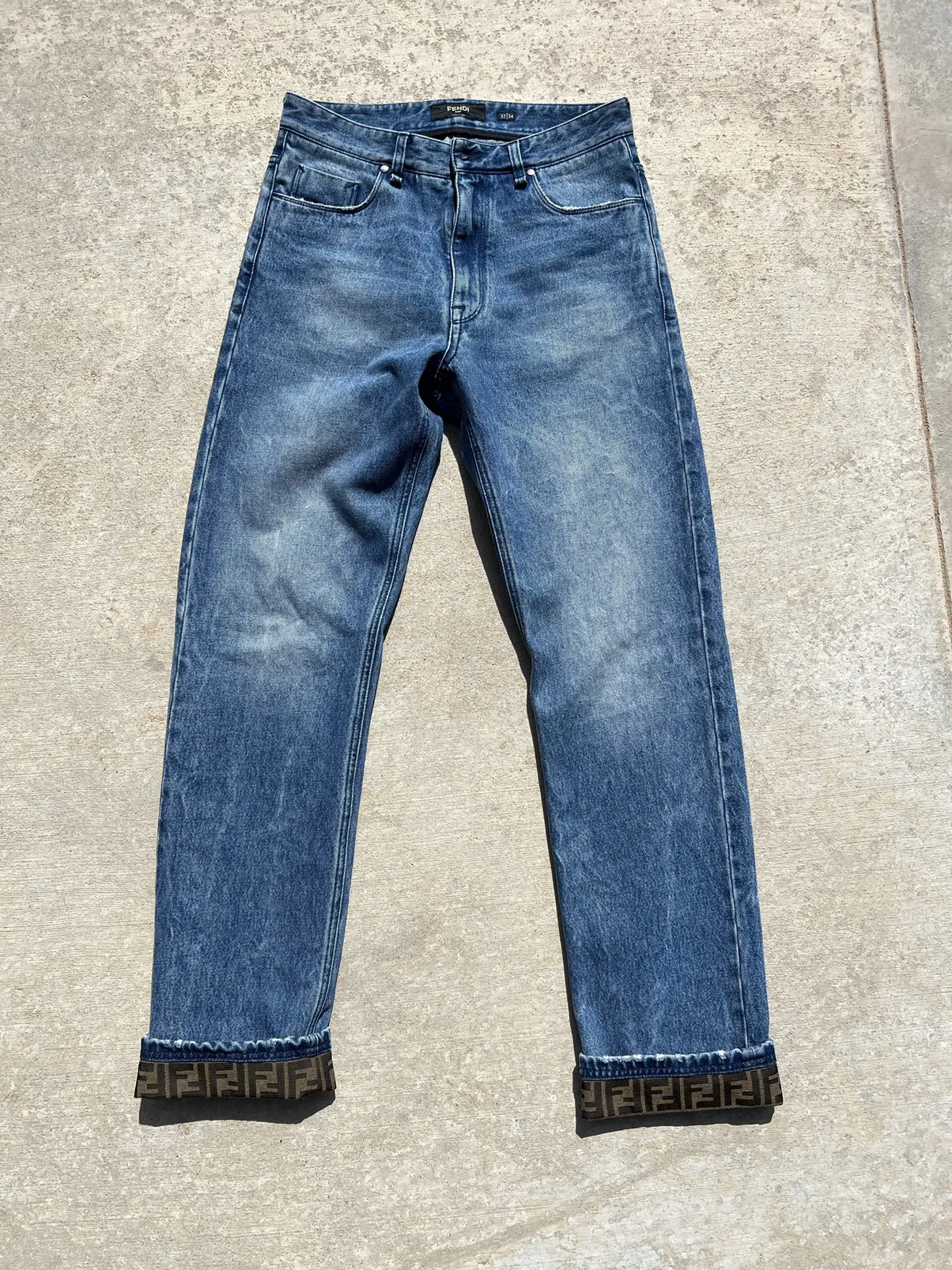 Fendi FF Turn-Up jeans