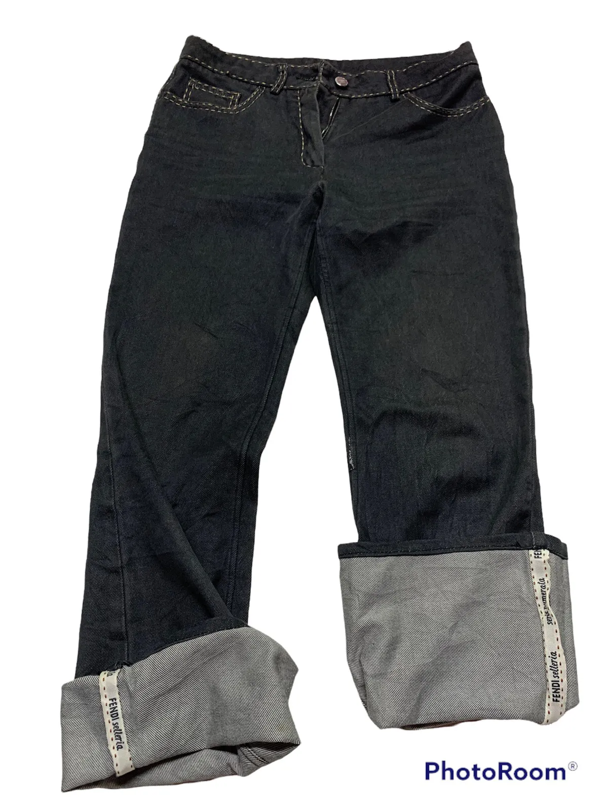Fendi Selleria Hand Made Stitching Denim Jeans