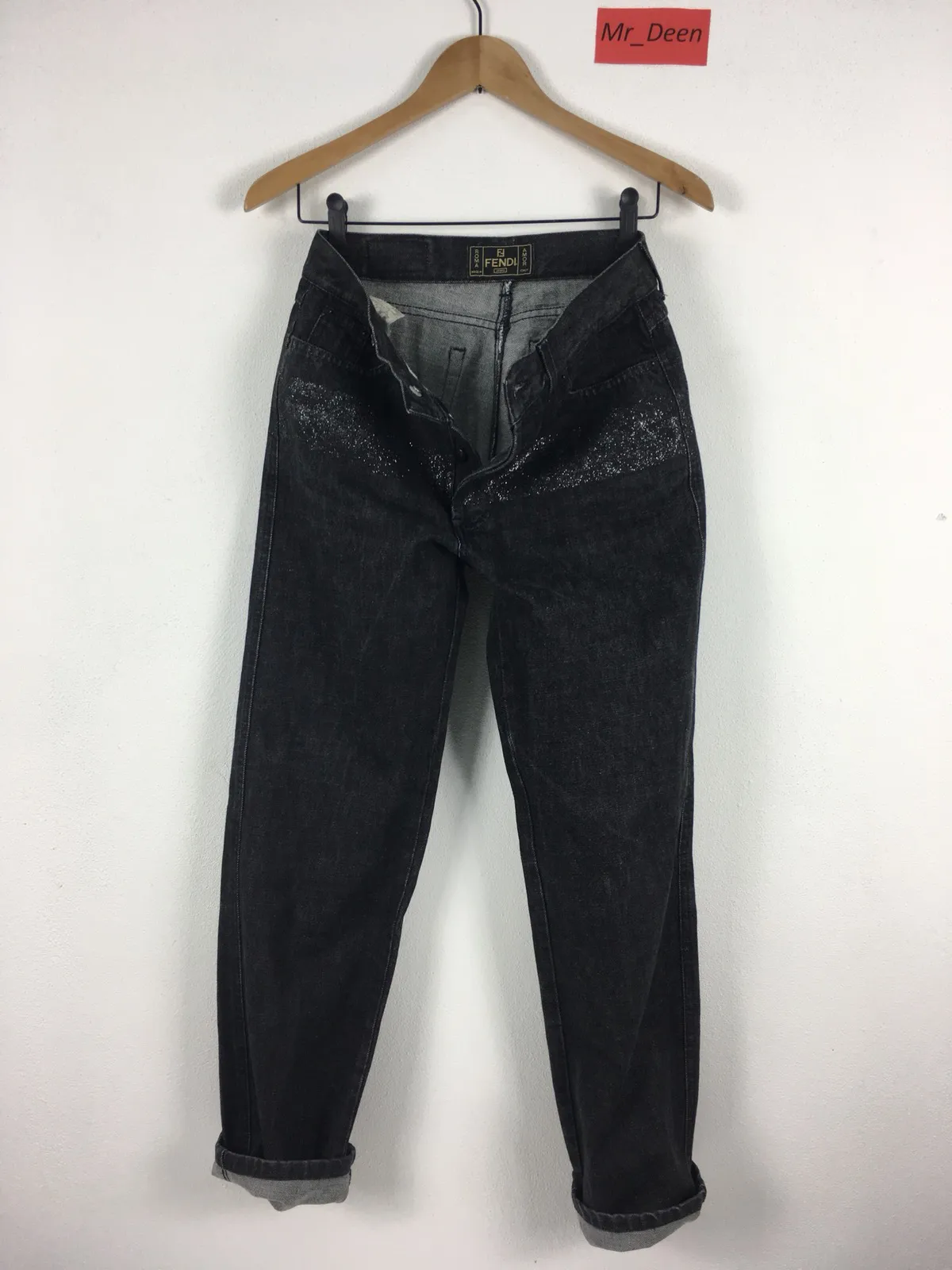 Vintage 90s FENDI Roma Glitter Jeans