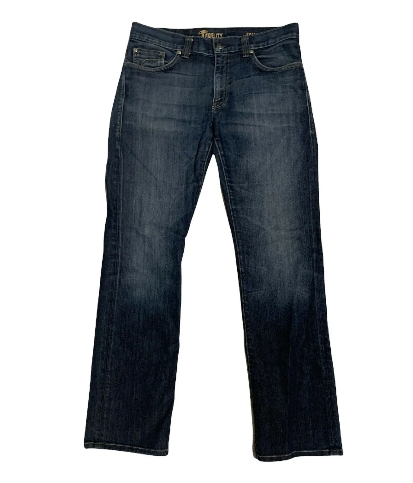 Fidelity Men's Size 34 Straight Leg Wash Jeans Stretch