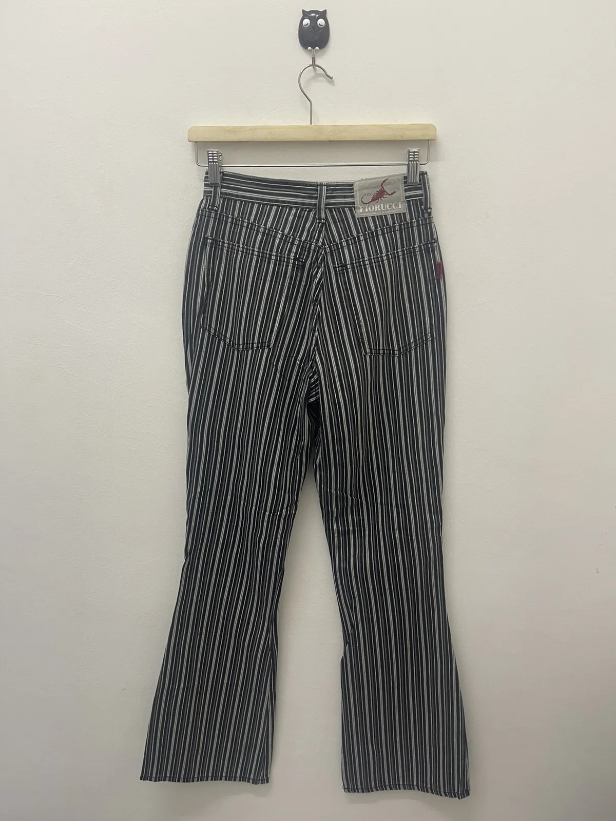 Rare Vintage FIORUCCI High Waist Striped Bootcut Flare Jeans
